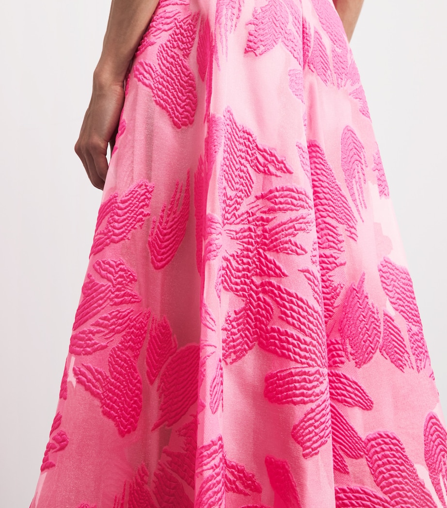 Talbot Runhof Womens Fil Coupé Draped Gown Azalea Image 5