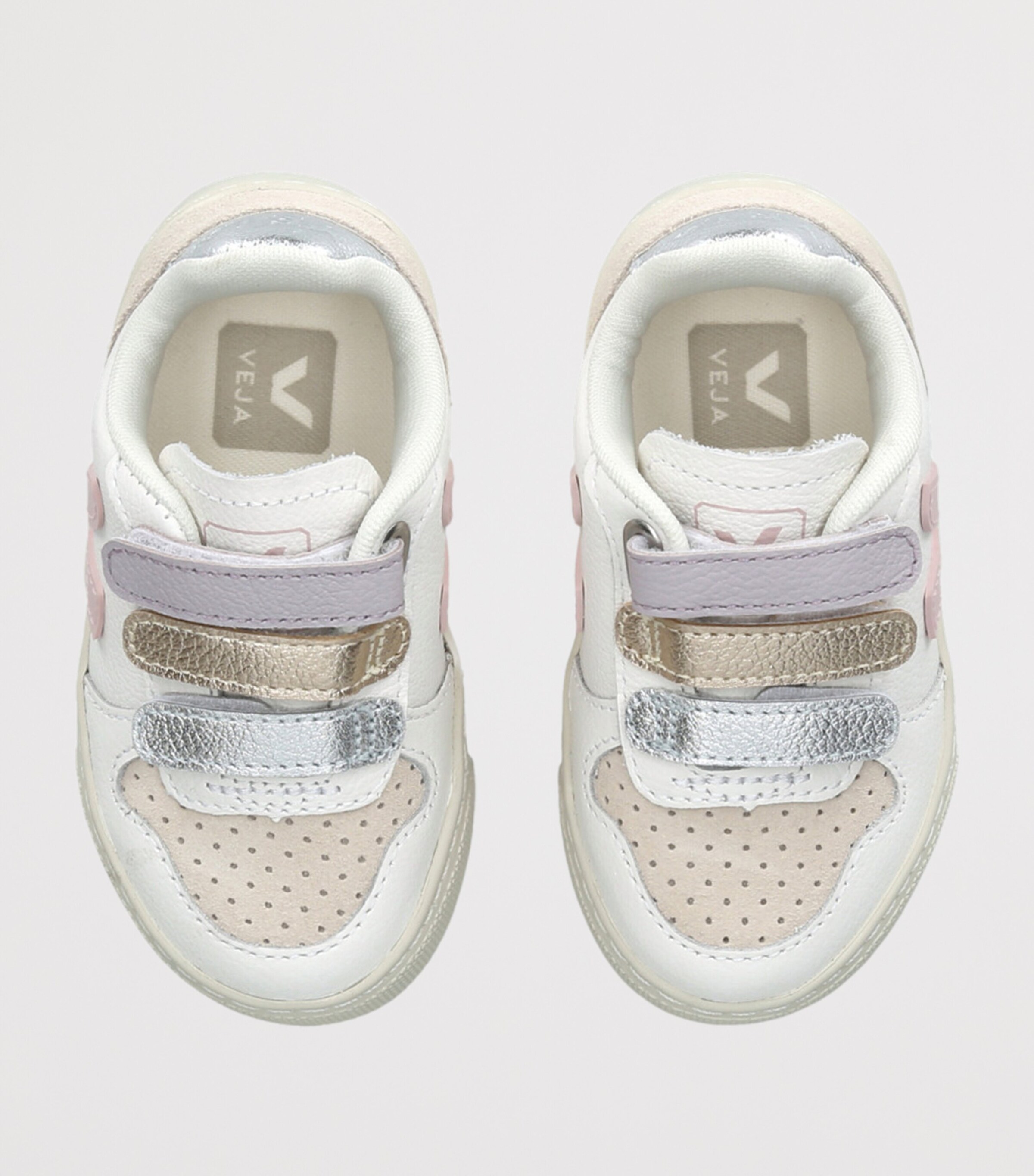 Veja Leather-Suede V-10 Sneakers White/comb Image 4