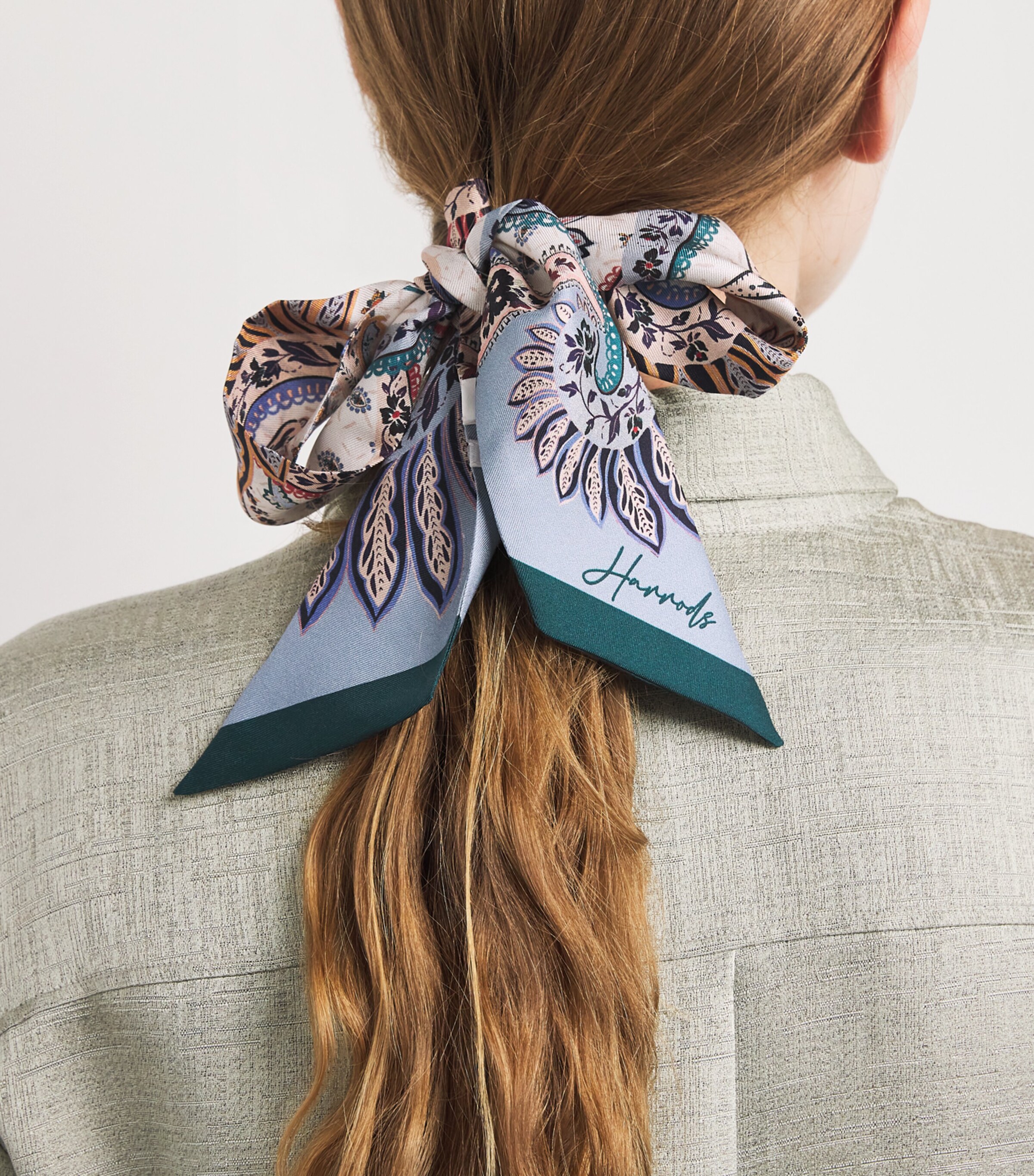 Silk Paisley Print Scarf MULTI Image 3