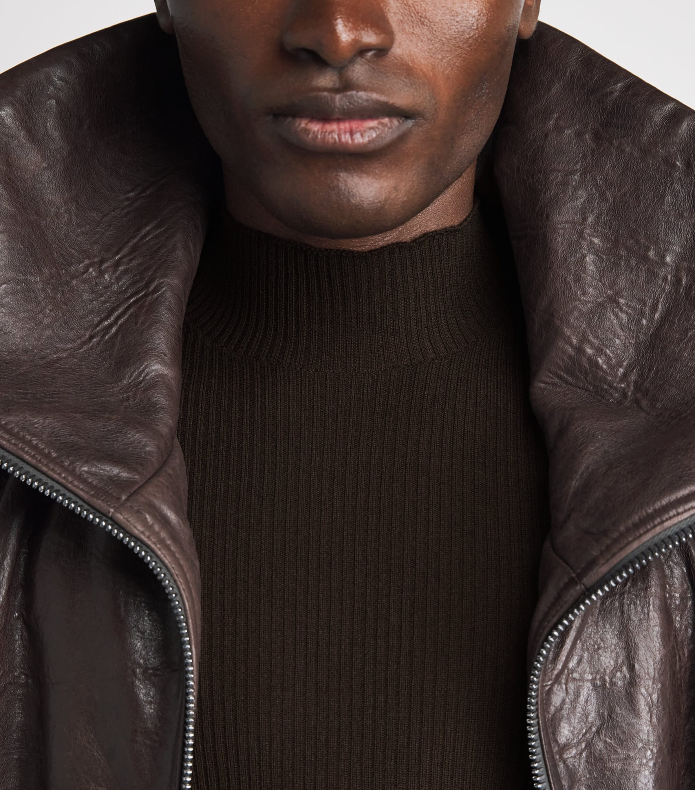 Rick Owens Mens Virgin Wool Lupetto Sweater Grease Image 3