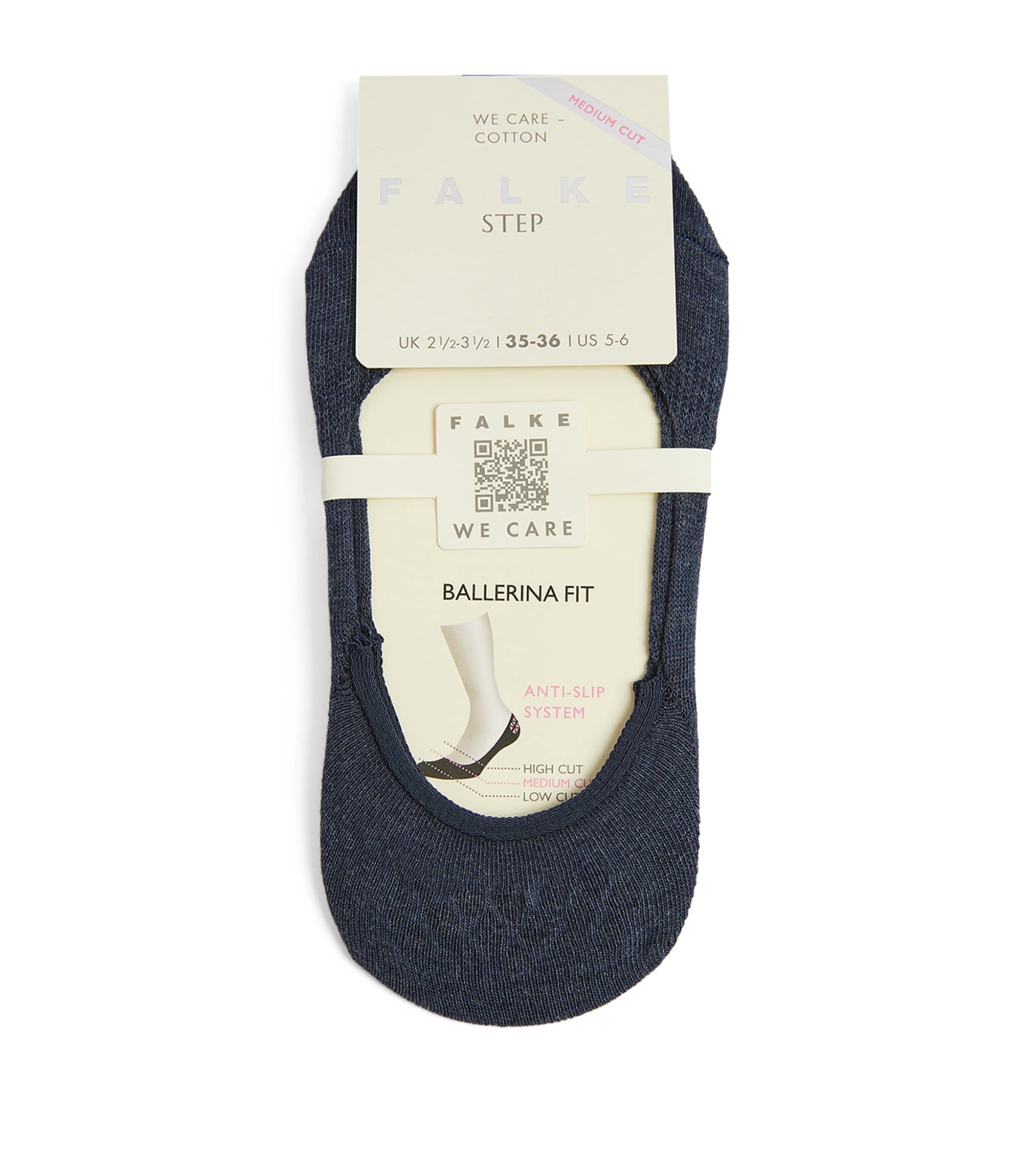 Falke Step Medium-cut No Show Socks In Navy