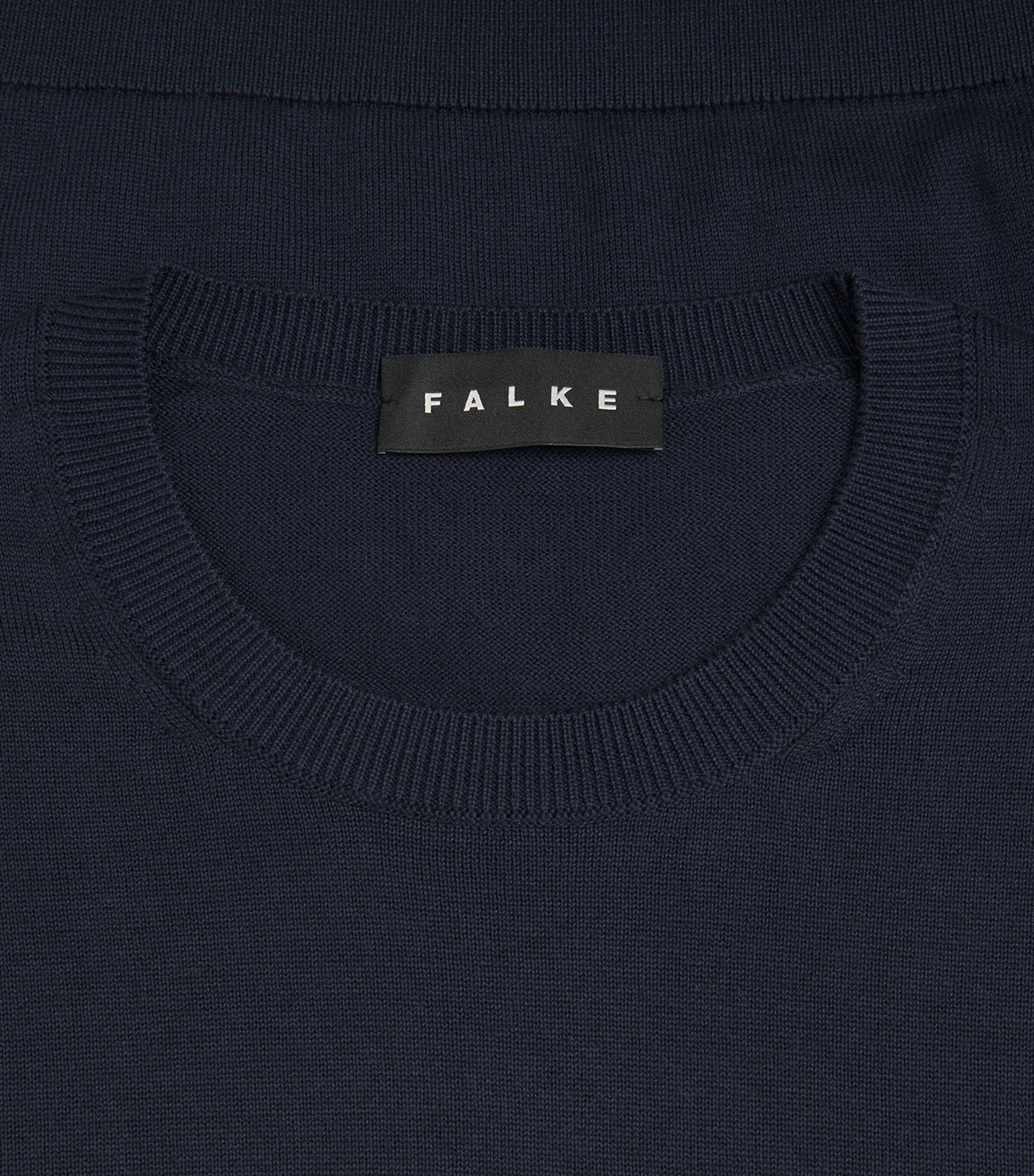 Falke Mens Cotton Crew-Neck Sweater Night Sky Image 6