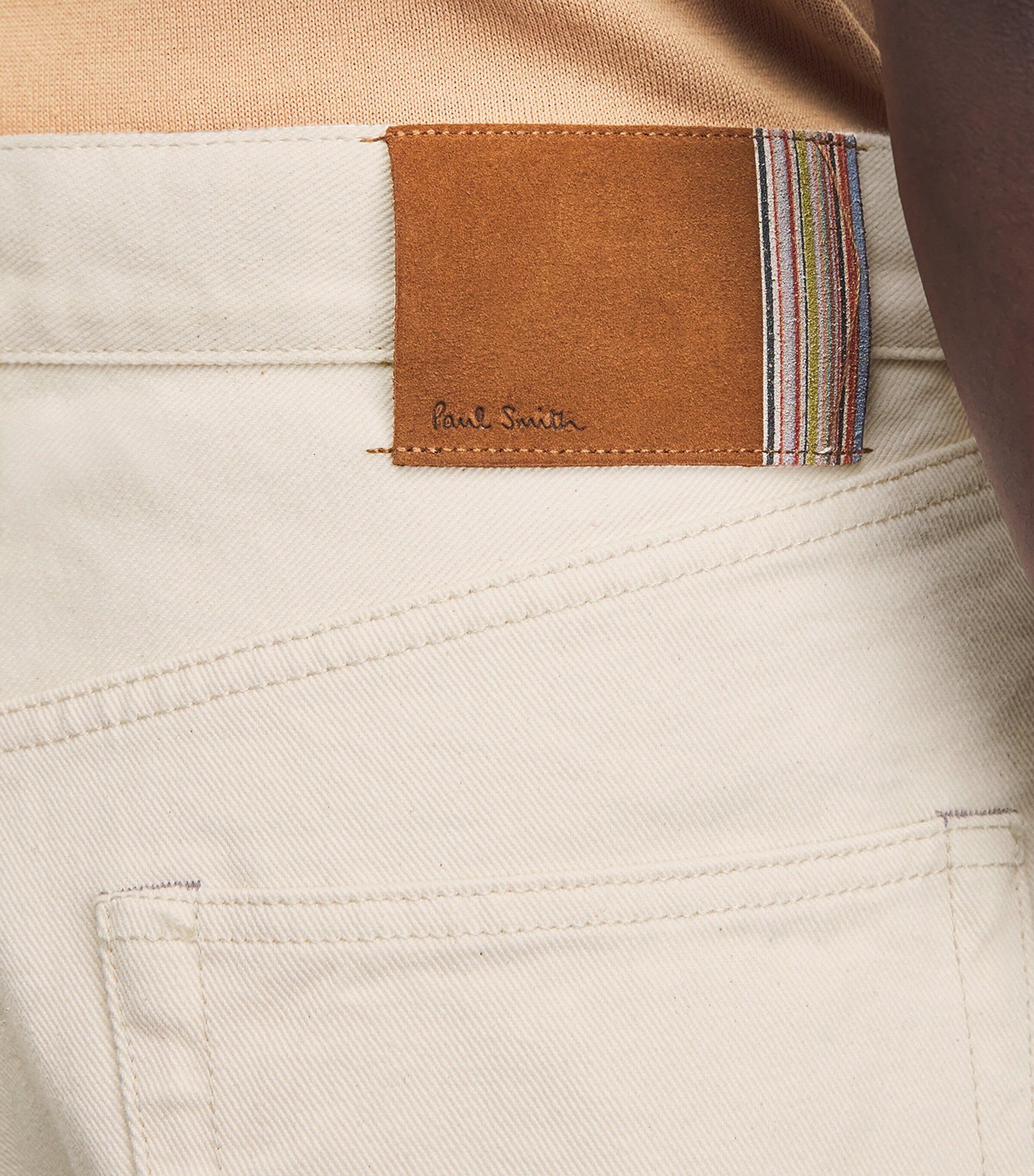 Paul Smith Mens Embroidered Wide-Leg Jeans R_wash Image 3
