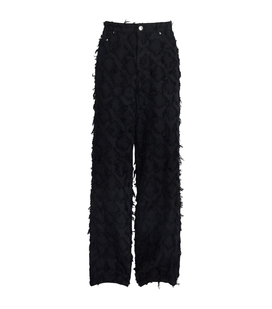 Fringed Cotton Twill Nikos Jeans FRINGED BLACK TWILL Image 1