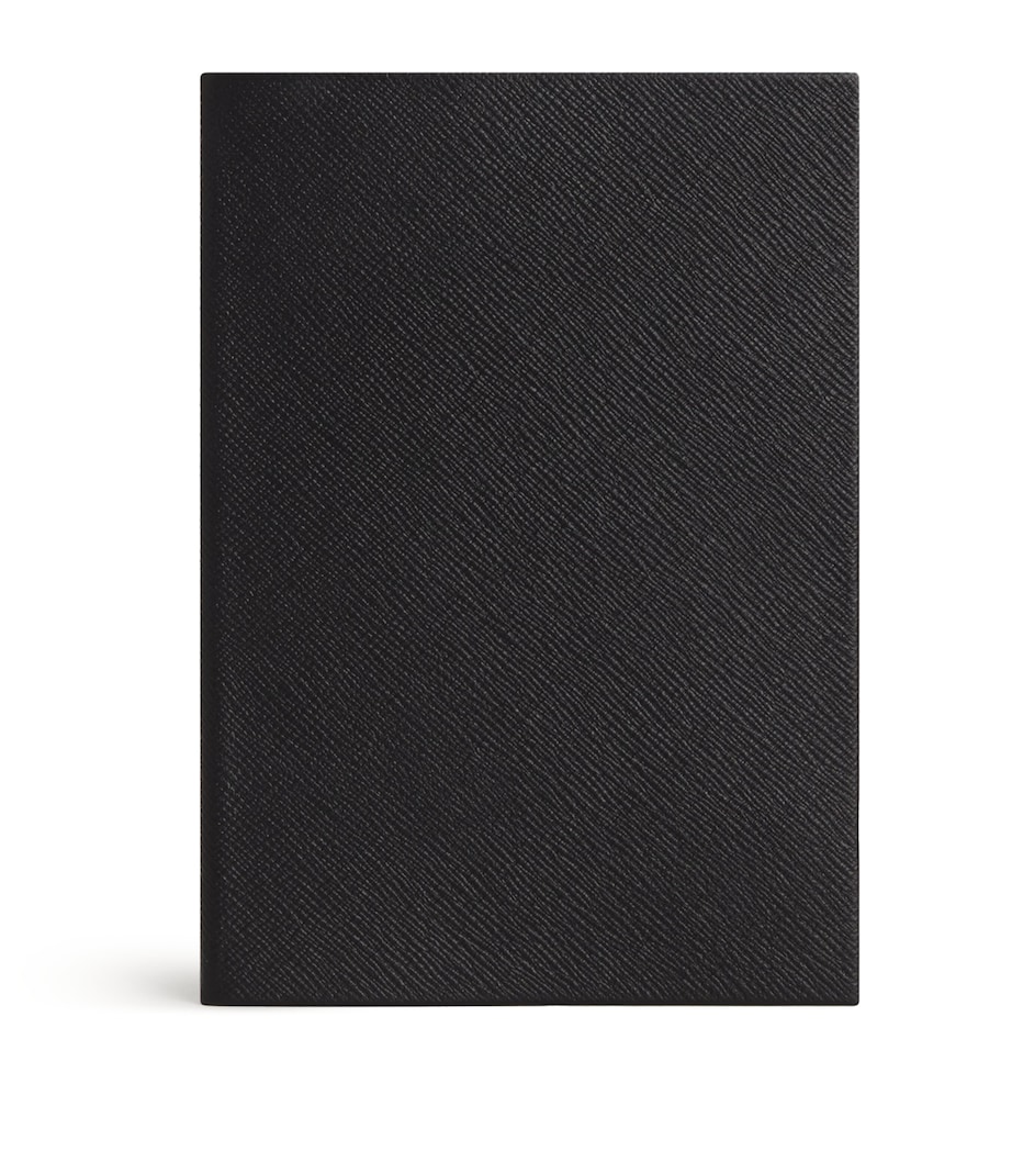 Harrods Leather A5 Notebook Black Image 1