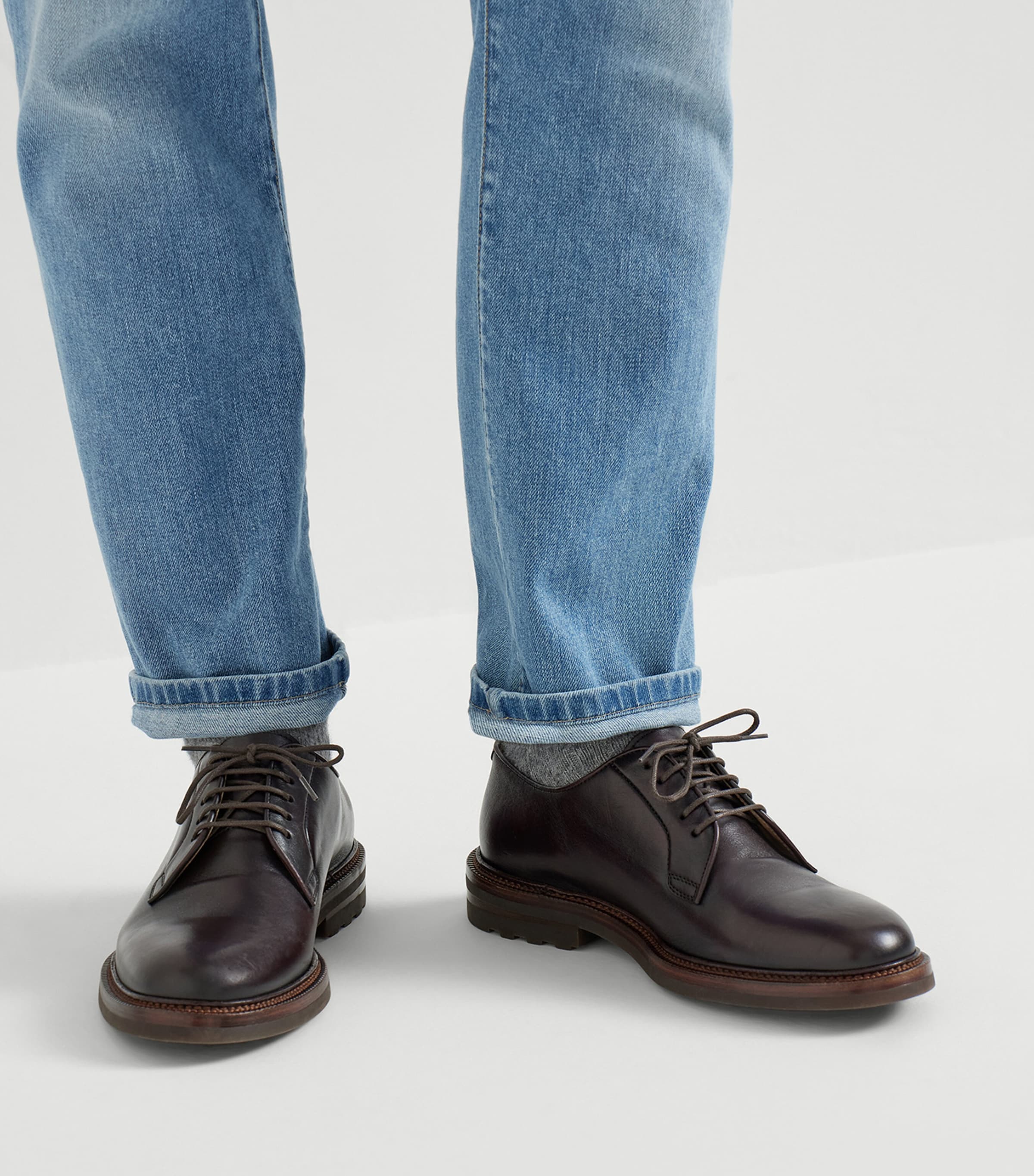 Burnished Calfskin Derby Shoes C4235 Image 6