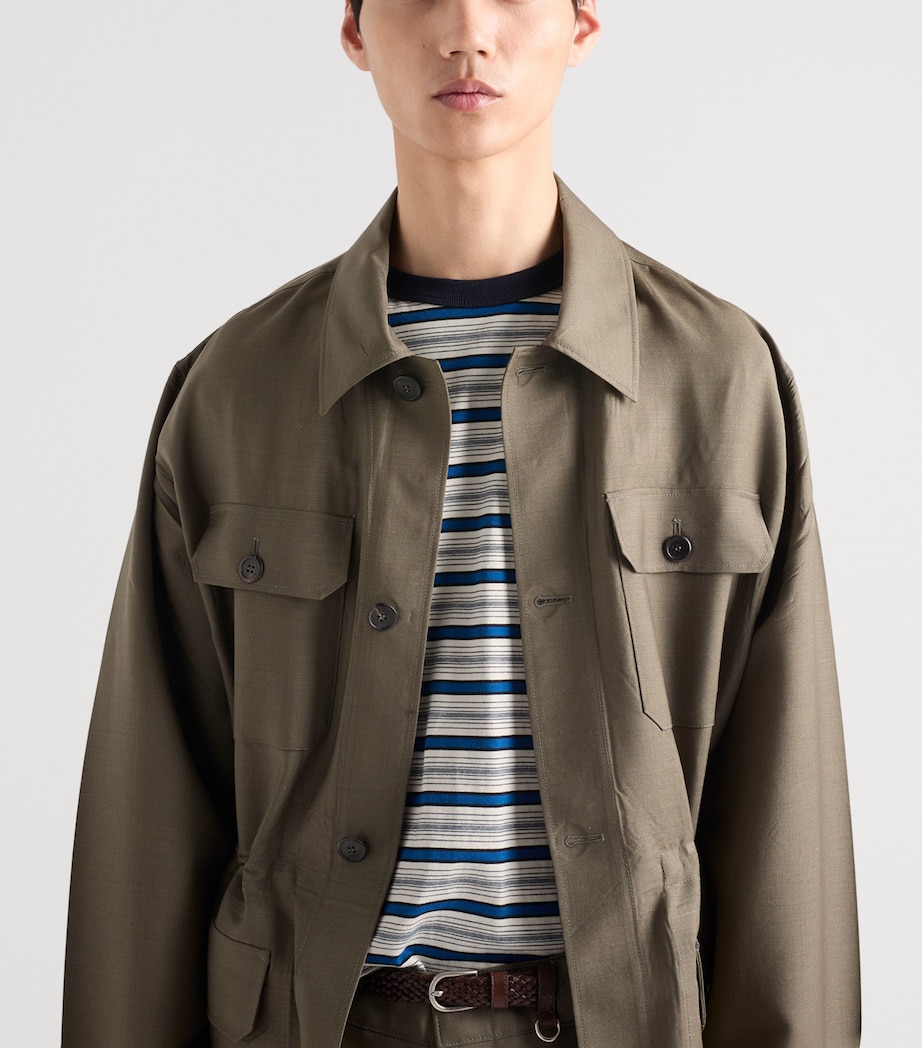 Prada Mens Cotton Stripe T-Shirt Image 3