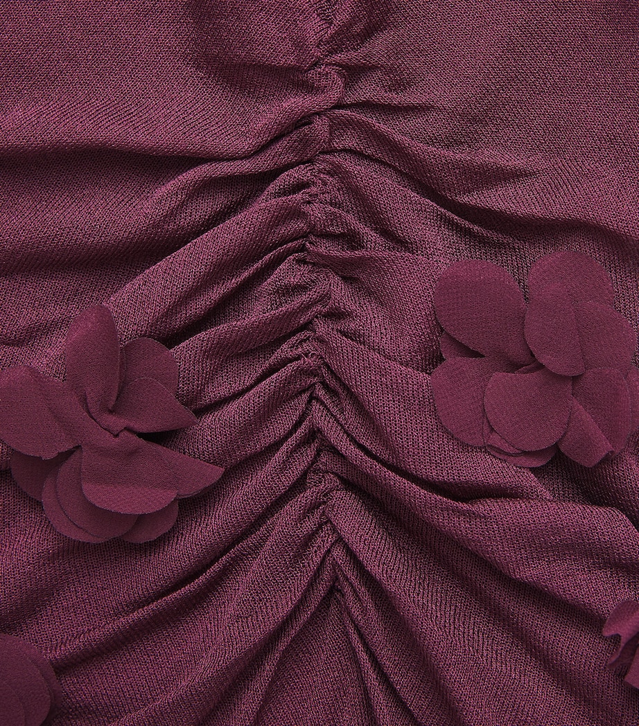Simkhai Womens Floral Appliqué Tessa Top Fig Image 6