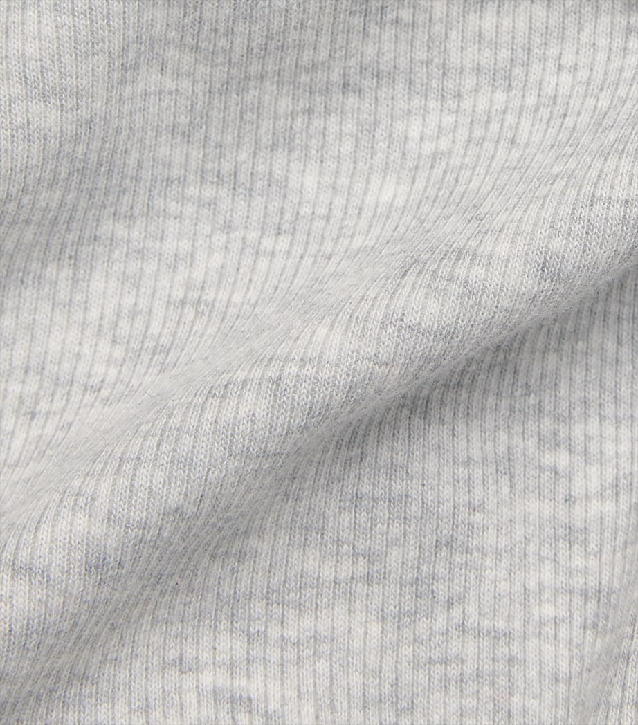 Cotton-Blend Long-Sleeve T-Shirt LIGHT HEATHER GREY Image 5