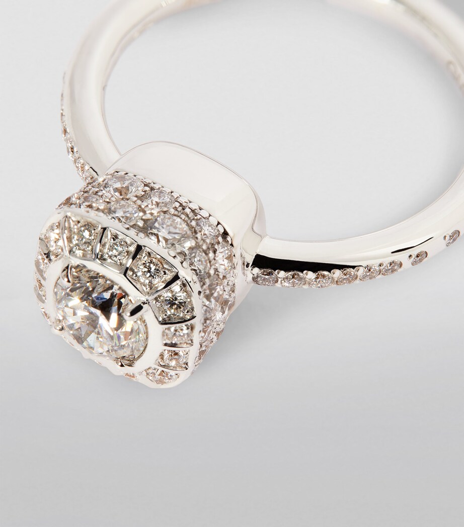 White Gold and Diamond Nudo Petit Ring GV105 Image 6