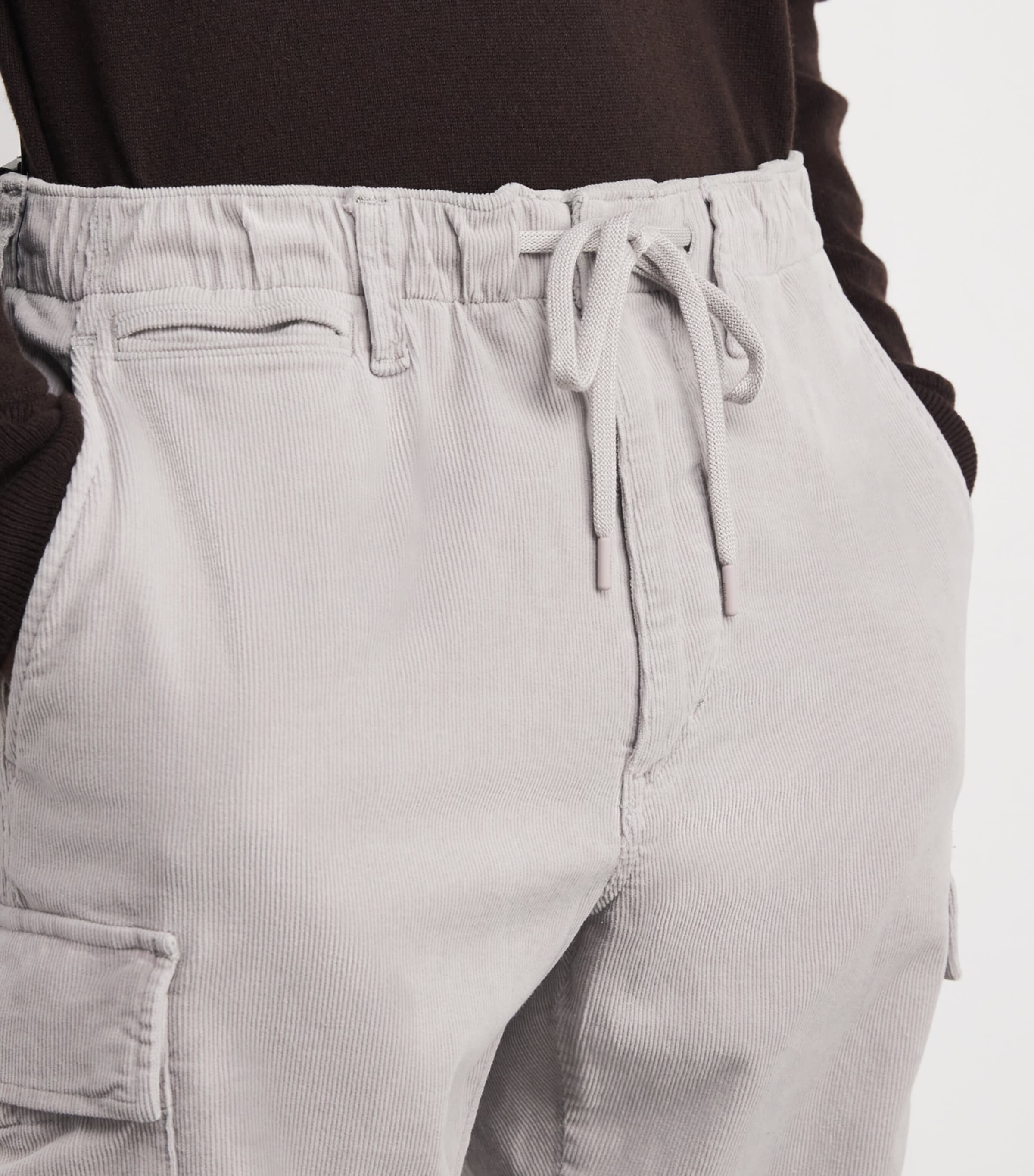 Cotton Corduroy Cargo Trousers GREY Image 6