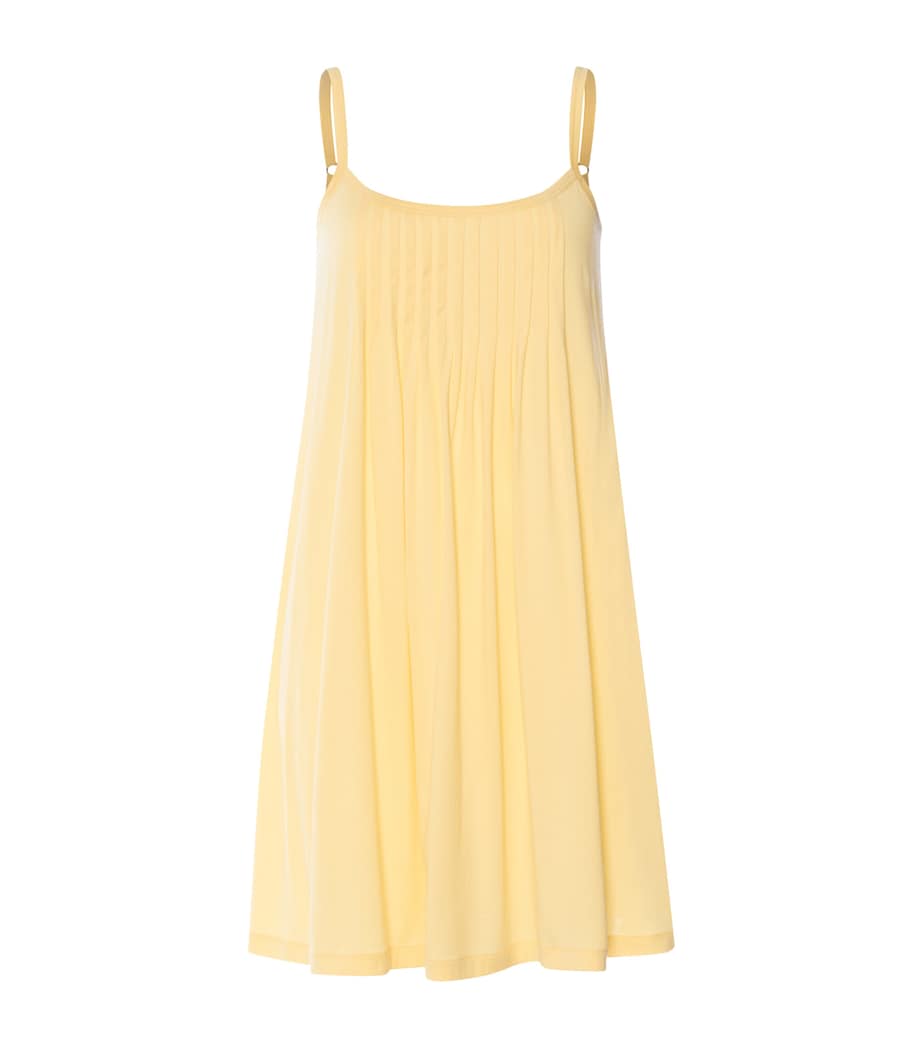 Hanro Womens Cotton Juliet Spaghetti Dress Vanilla Highlight Image 1
