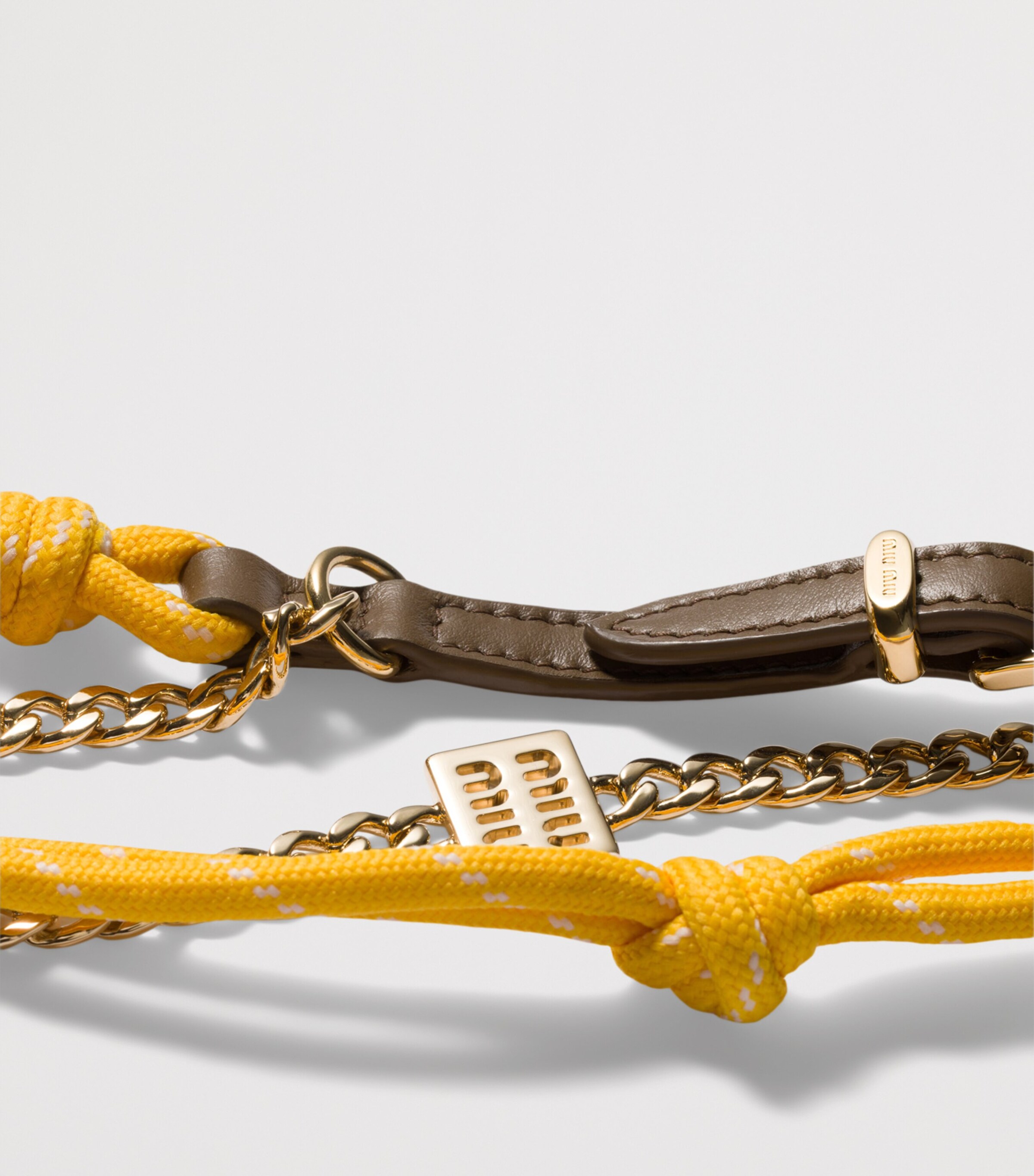Miu Miu Leather Cord Bag Chain Image 2