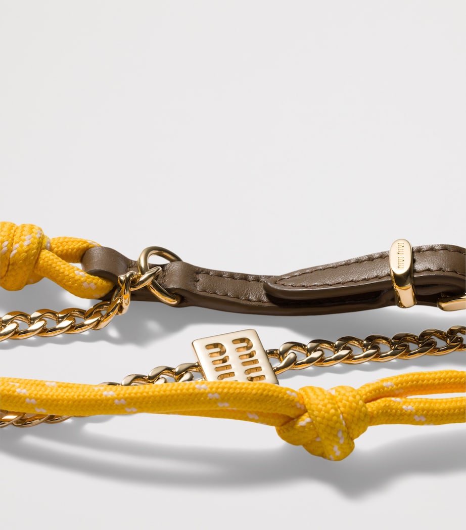 Miu Miu Leather Cord Bag Chain Image 2