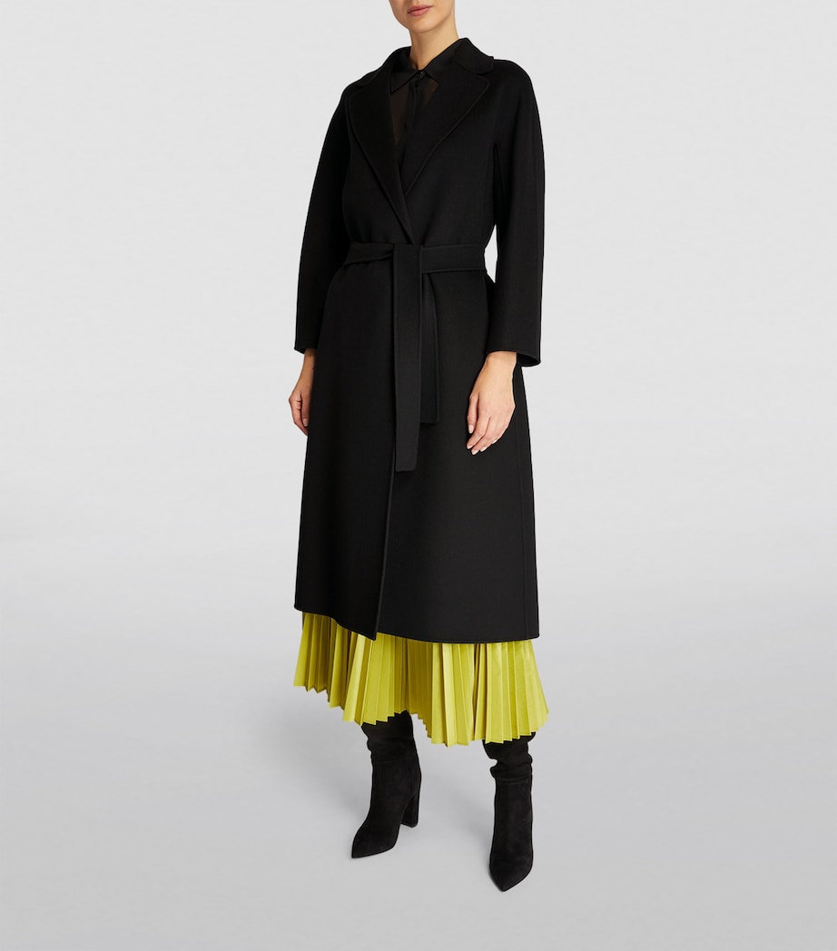 Max Mara Womens Wool Trench Coat Black Image 2