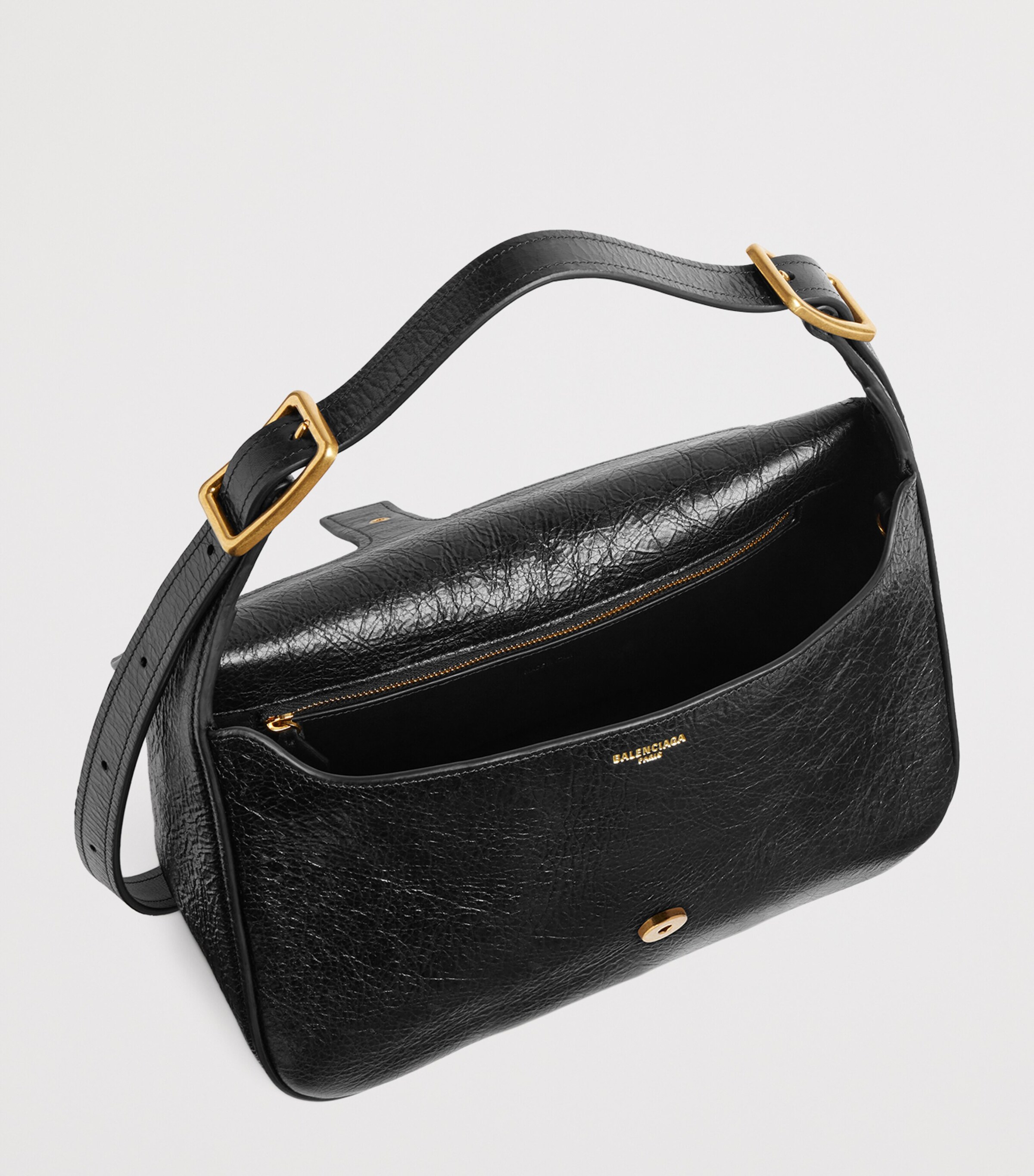 Balenciaga Womens Lambskin Clicca Shoulder Bag Image 7