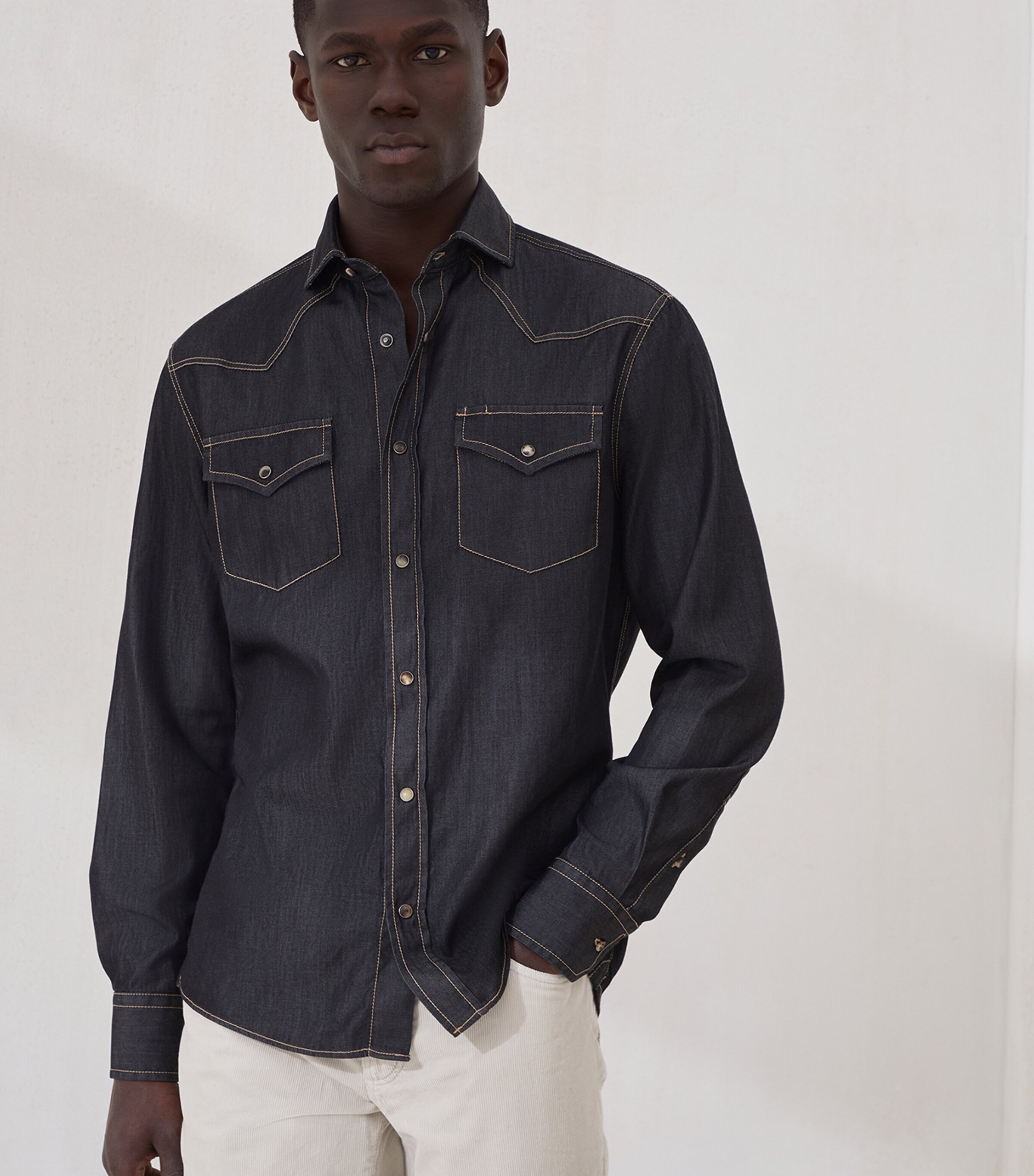 Denim Western Shirt CYL88 Image 2