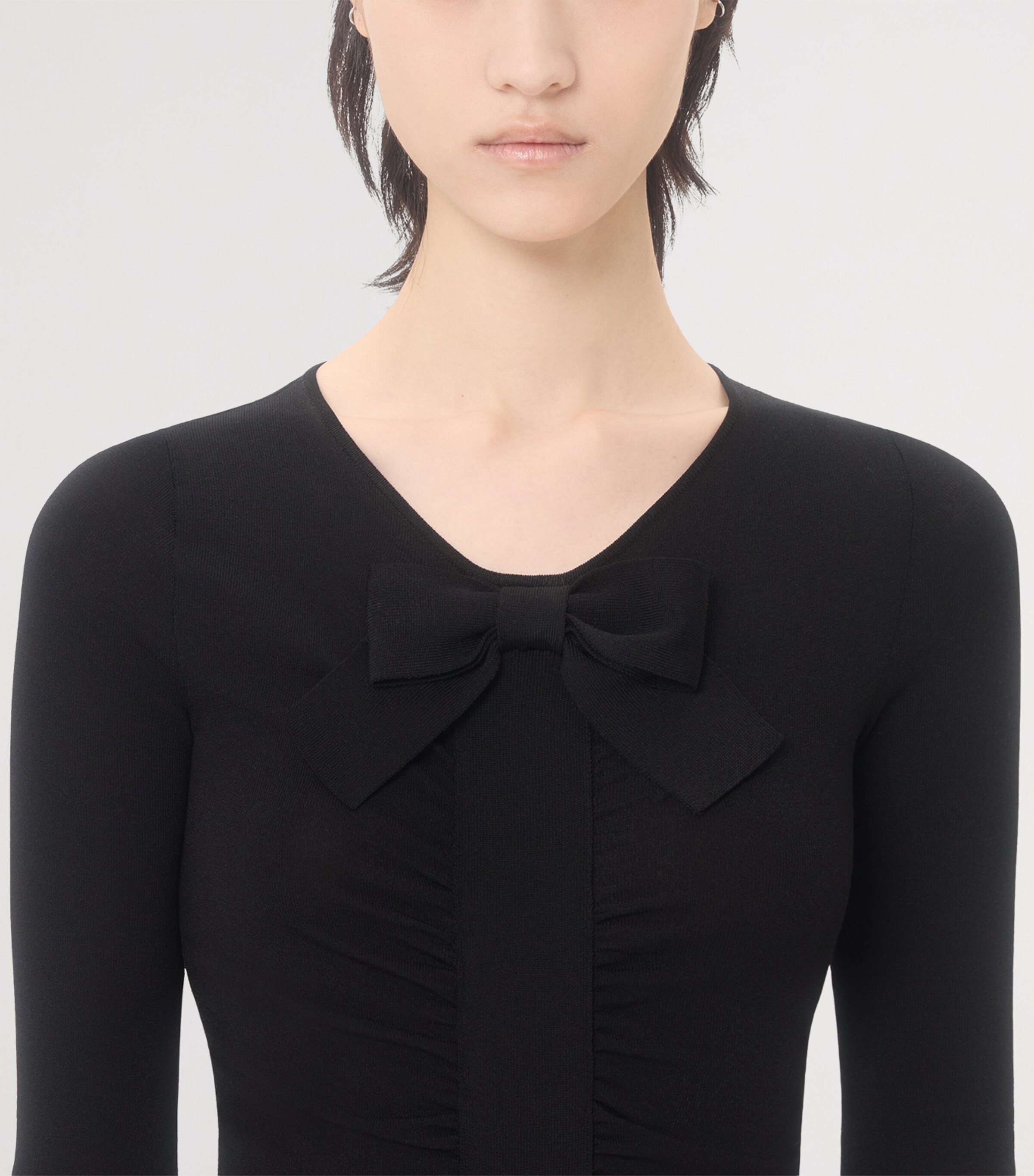 Valentino Womens Ruched Knit Dress Image 6
