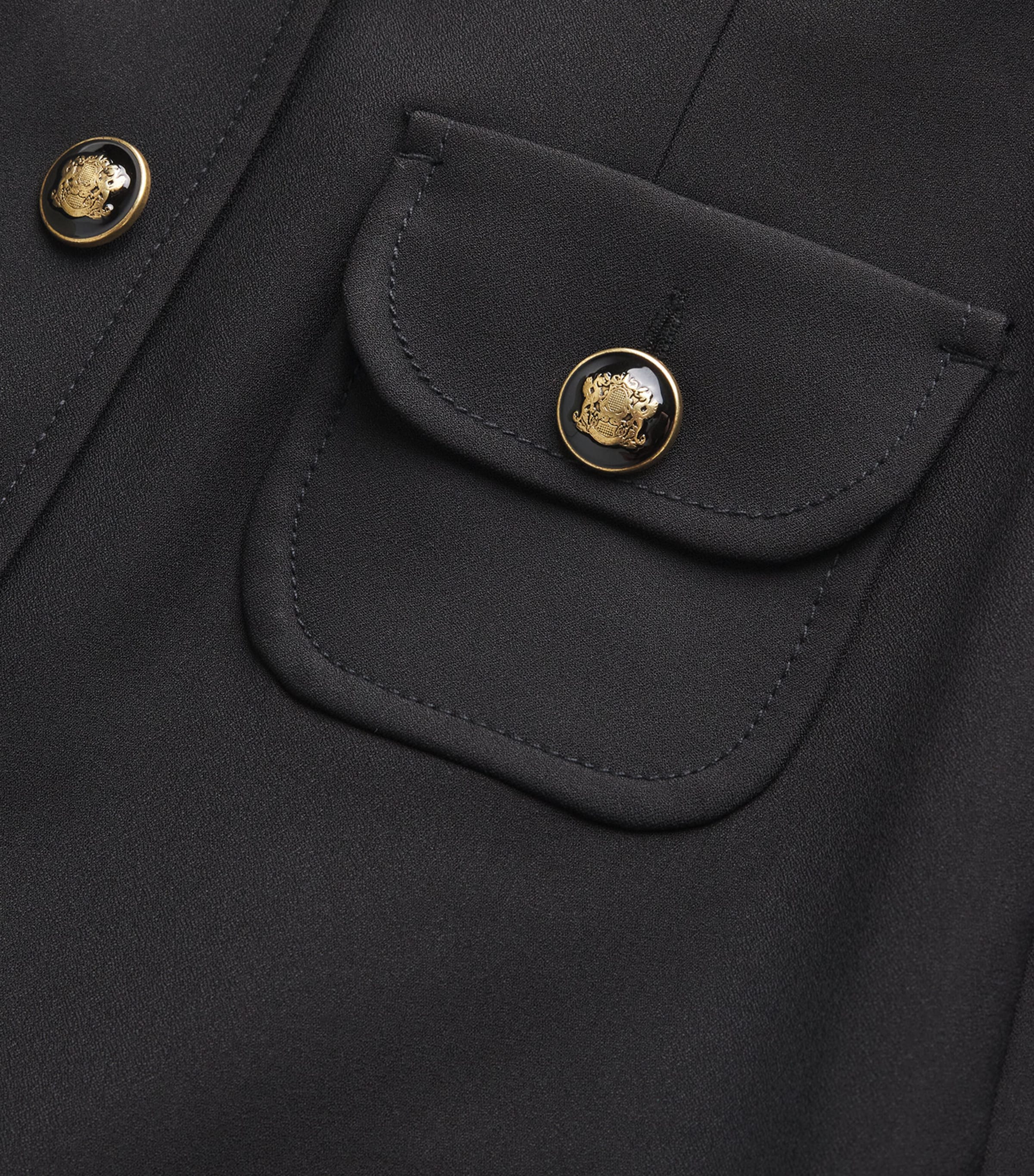 Buttoned Midi Skirt BLACK Image 5