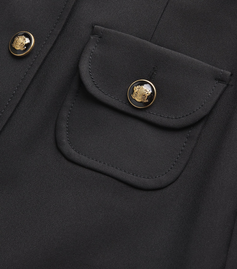 Buttoned Midi Skirt BLACK Image 5