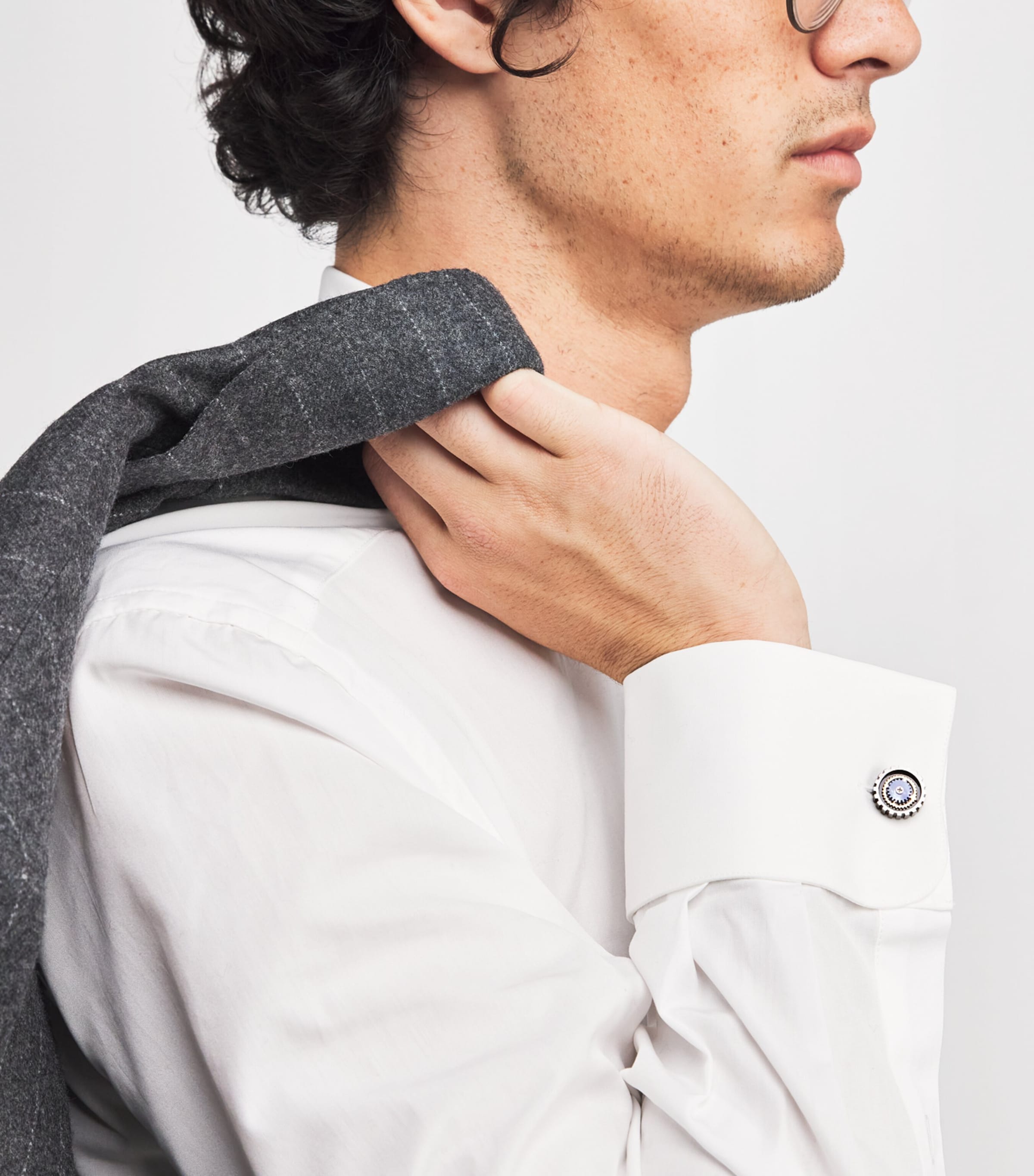 Rotate Gear Cufflinks BLACK Image 5