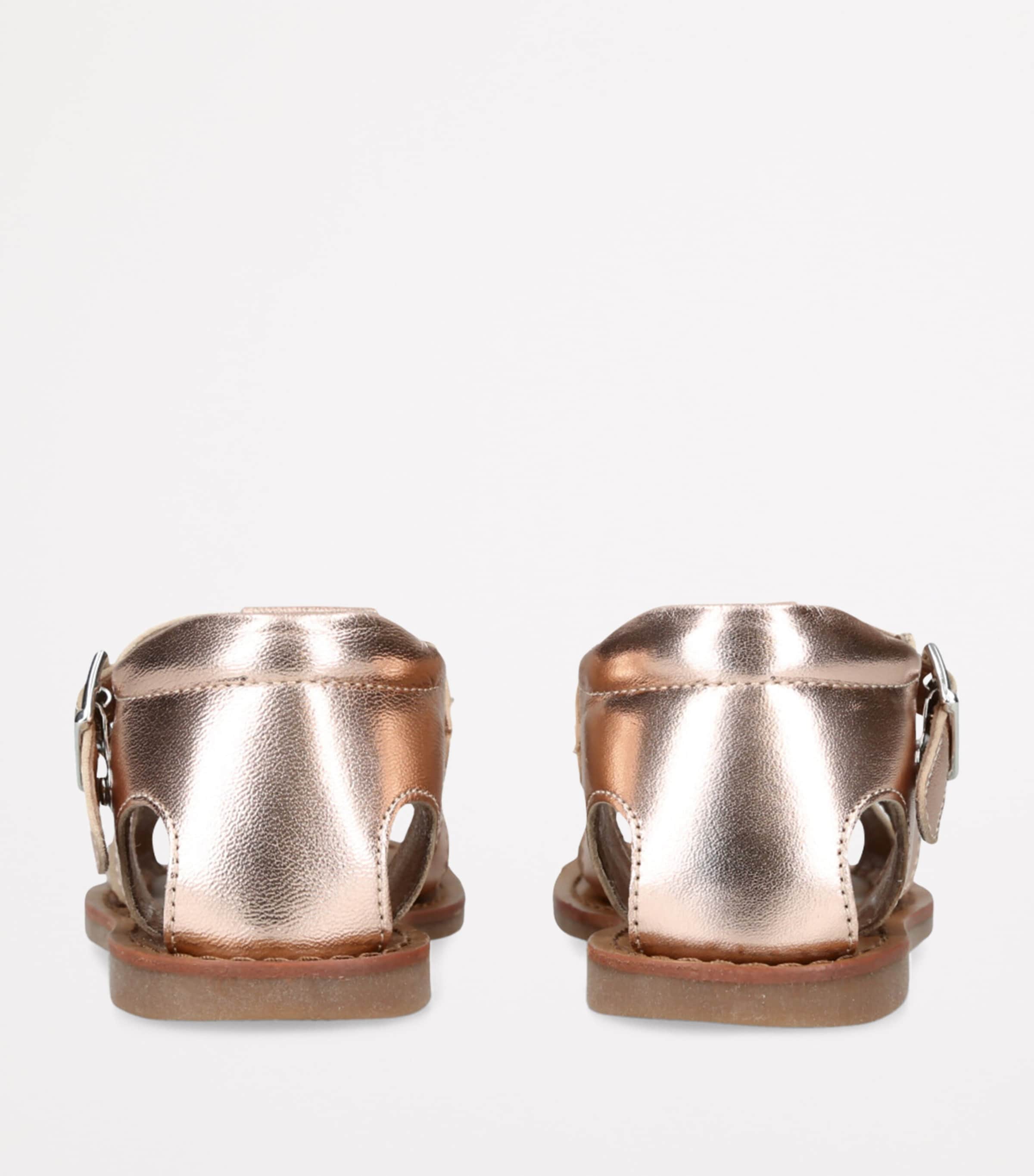 papouelli Leather Tassie Sandals Bronze Image 2