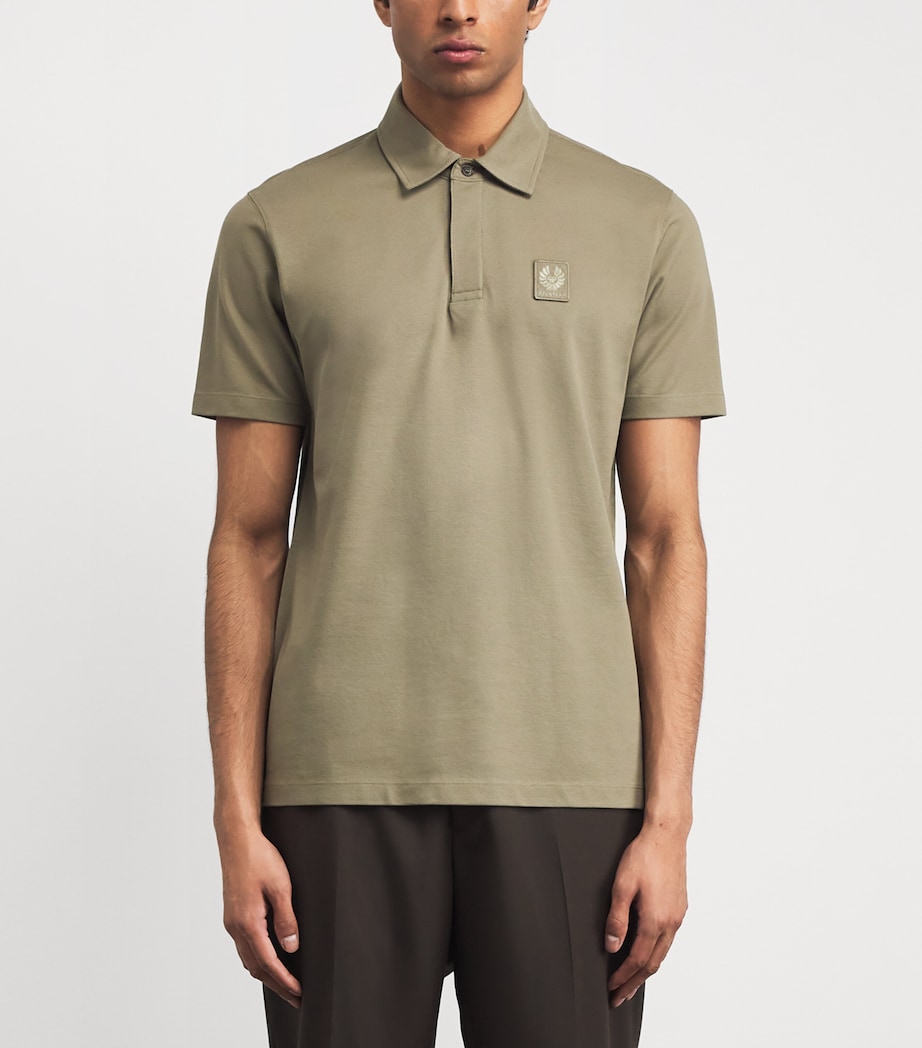Belstaff Mens Supima Cotton Piqué Curator Polo Shirt Fatigue Greenftggn Image 4