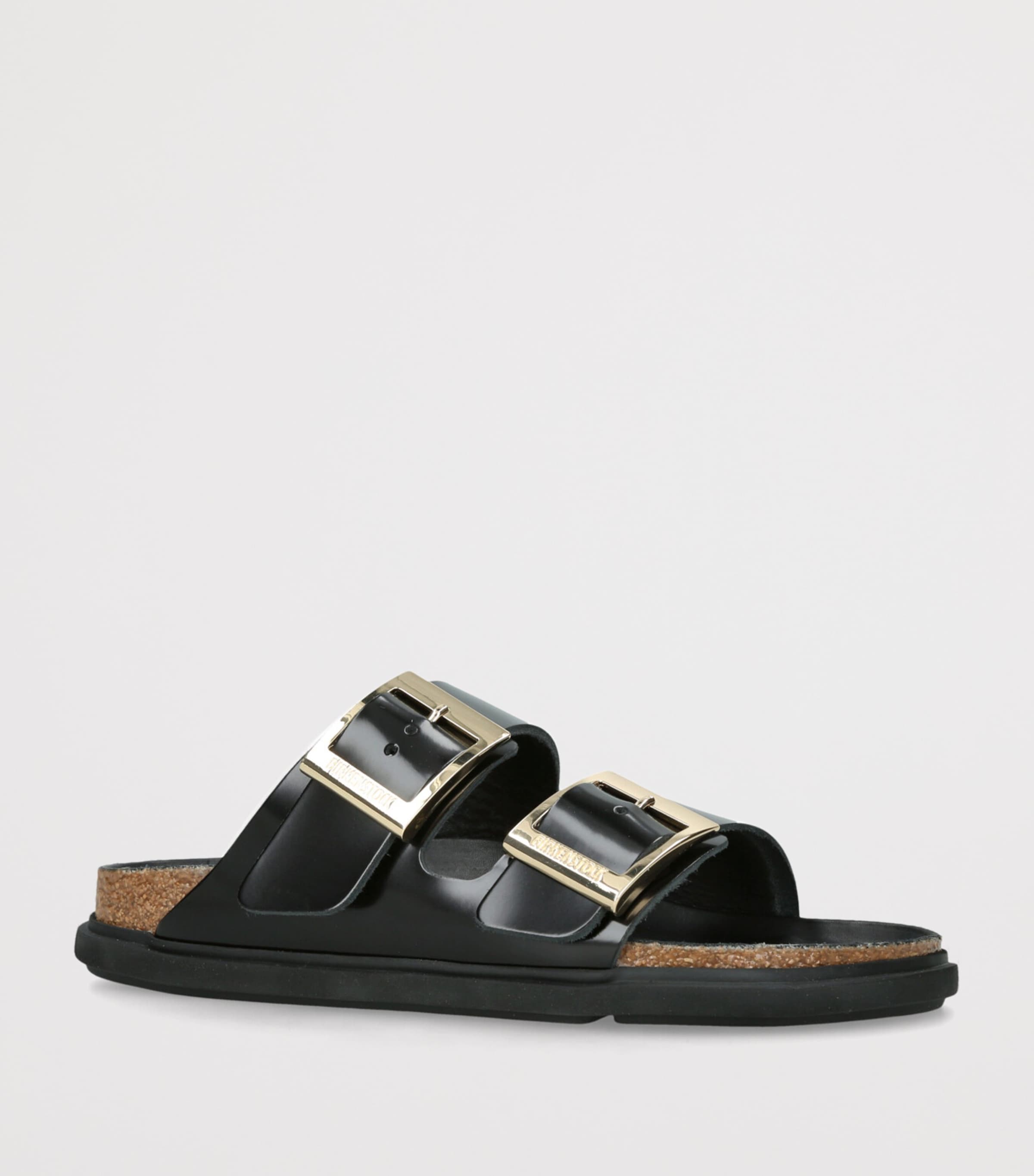 Birkenstock Leather Arizona Sandals Black Image 3