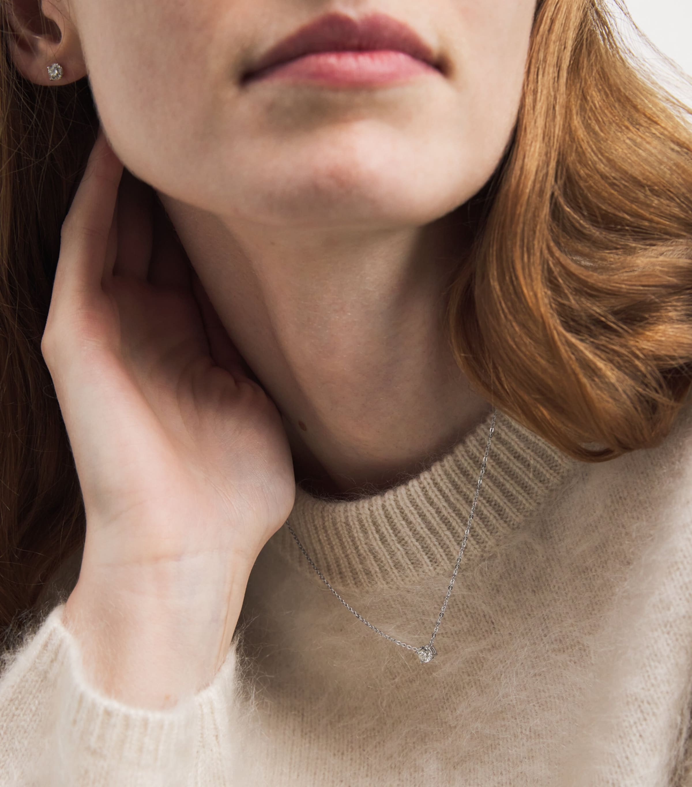 White Gold and Diamond Pendant Necklace (0.50ct) WHITE GOLD Image 2