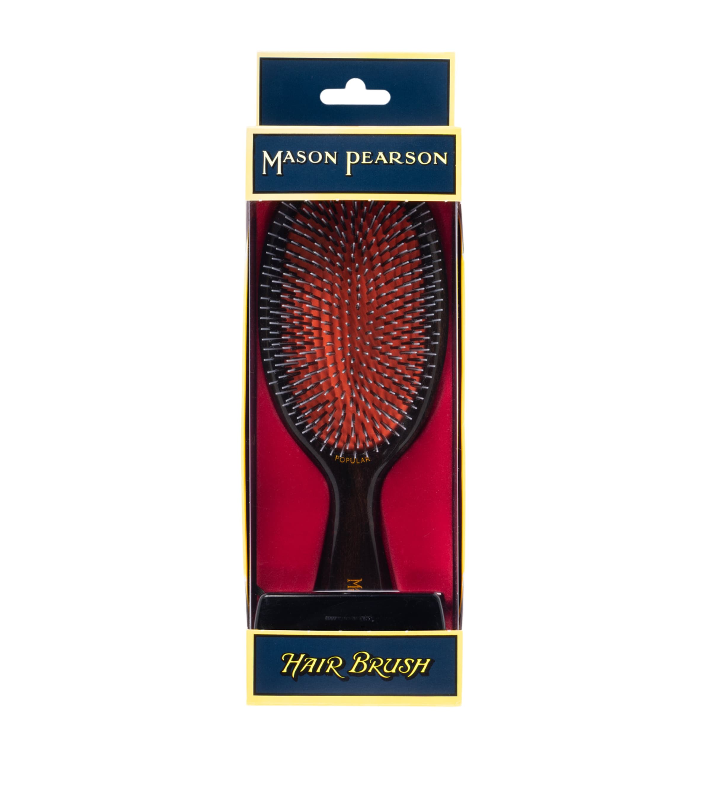 Mason Pearson Darkwood Popular and Nylon Hairbrush Dark Wood Image 4