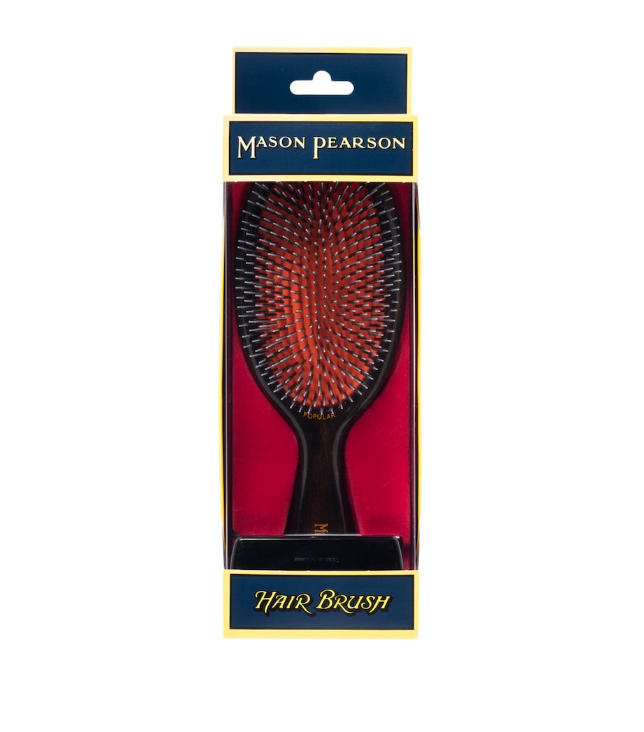 Mason Pearson Darkwood Popular and Nylon Hairbrush Dark Wood Image 4