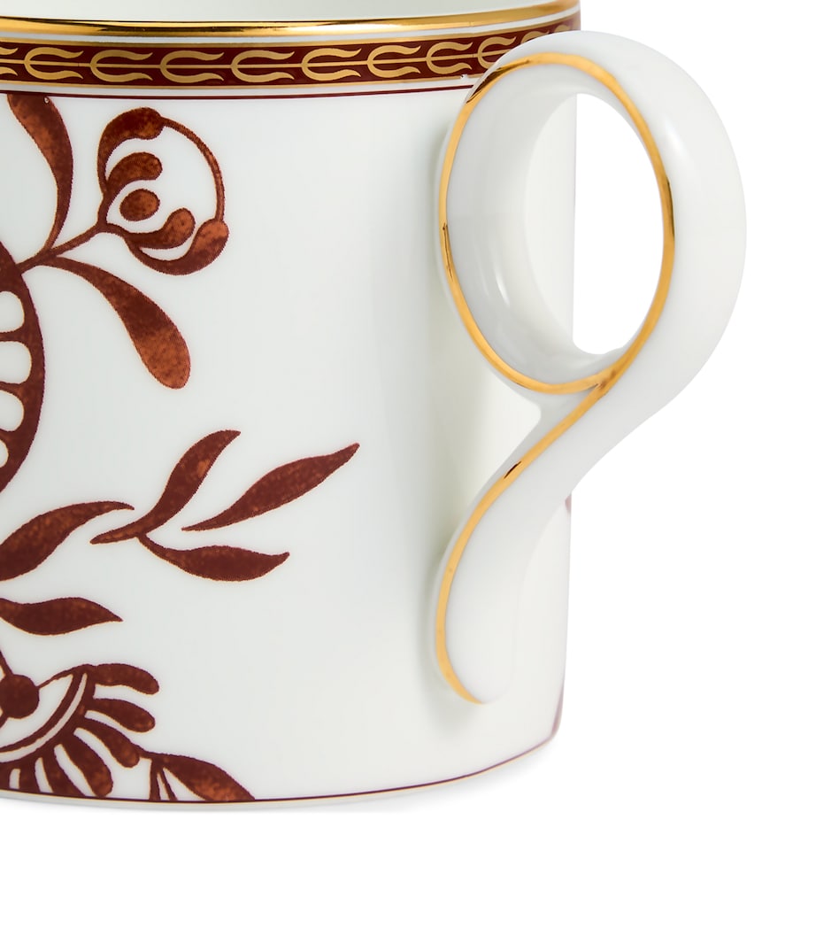 Set of 2 Bone China Red Splendour Mugs (330ml) RED Image 4