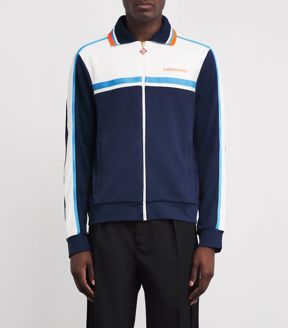 Piqué Track Jacket NAVY / WHITE Image 3