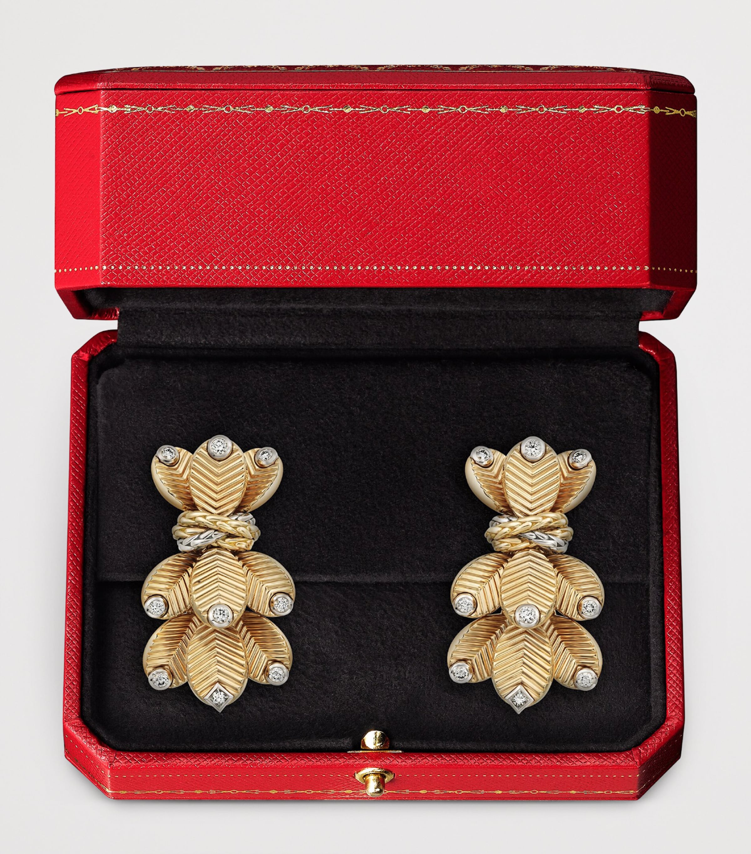 Cartier Yellow Gold and Diamond Grain de Café Earrings Yellow Gold Image 2