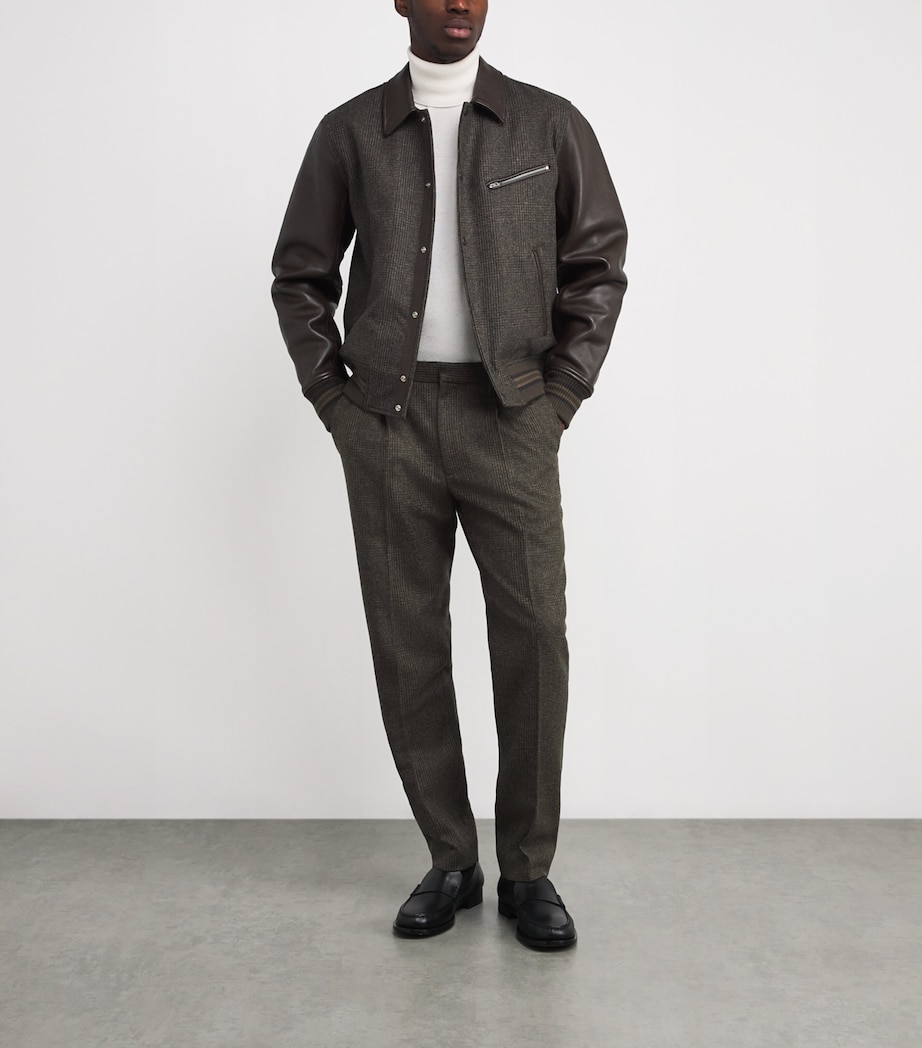 Wool Pleated Wide-Leg Trousers BRWPL Image 2