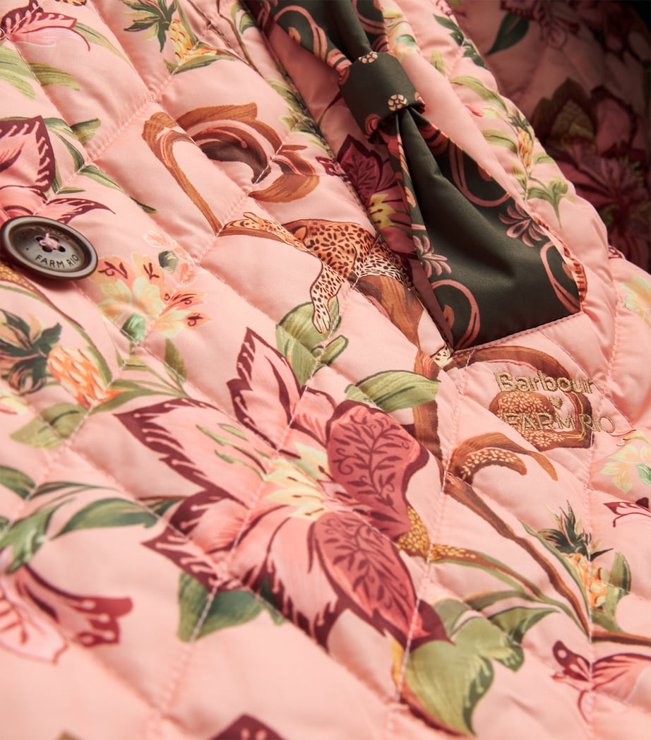 x FARM Rio Quilted Cami Coat TROPICL/BGE HRT PRNT Image 5