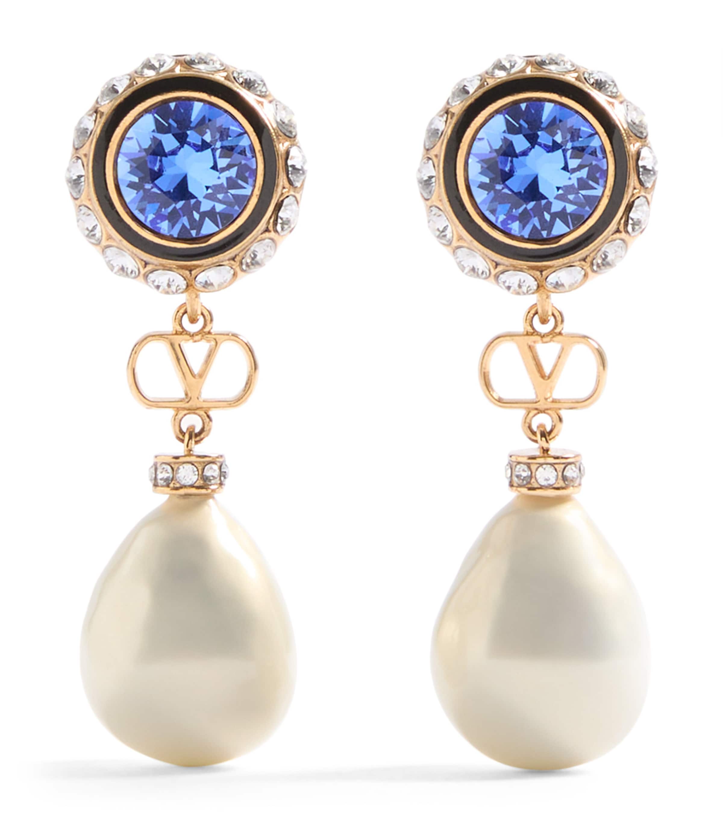 Valentino Garavani VLogo Signature Pearl Earrings | Harrods US