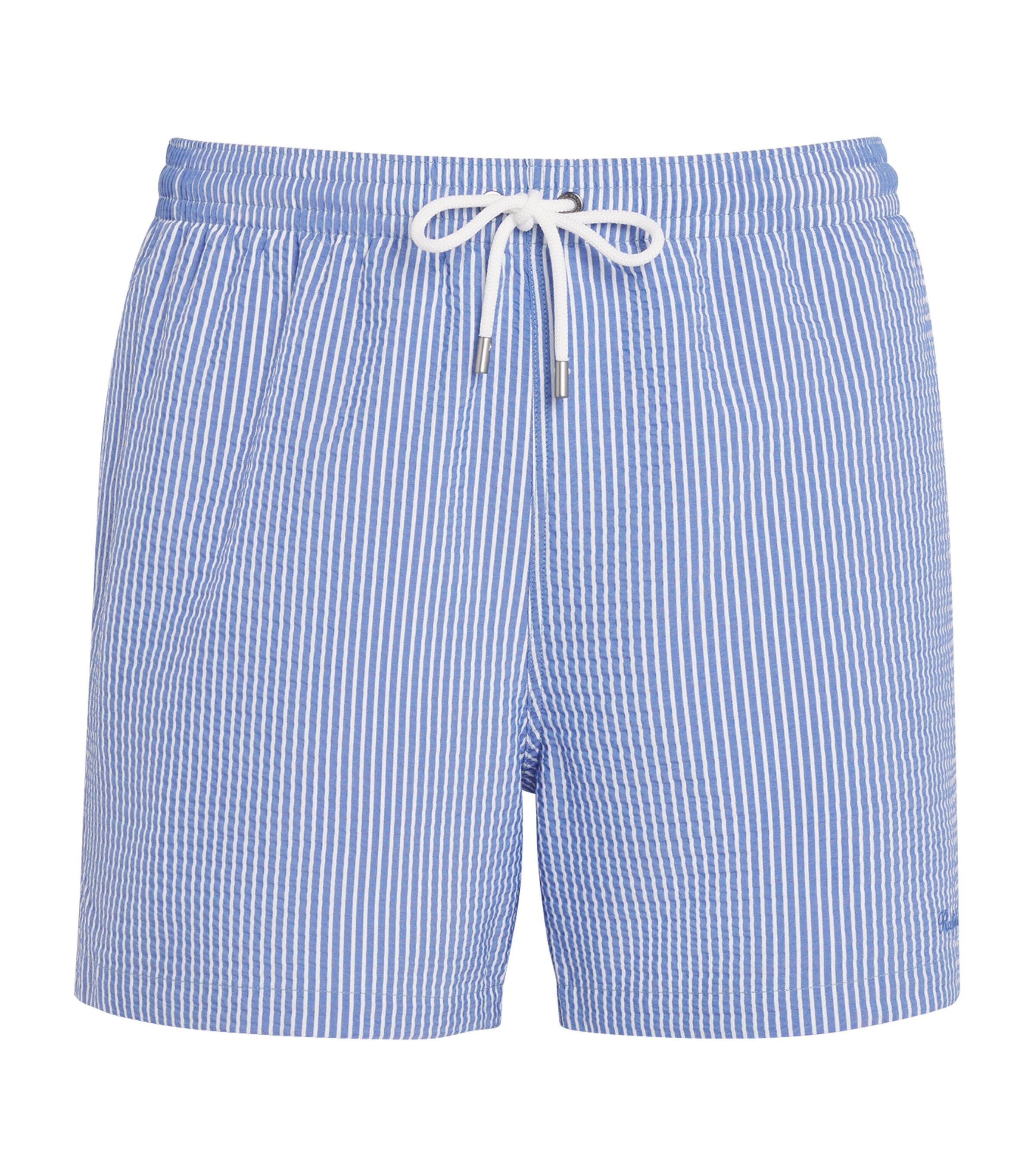 Seersucker Amalfi Swim Shorts BLU DEPTH/DEKWSH WHT Image 1