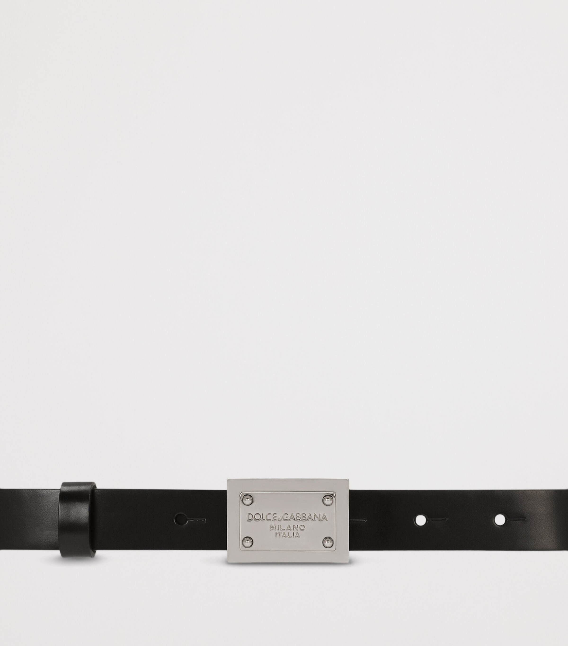 Dolce&Gabbana Kids Calfskin Belt Black Image 3