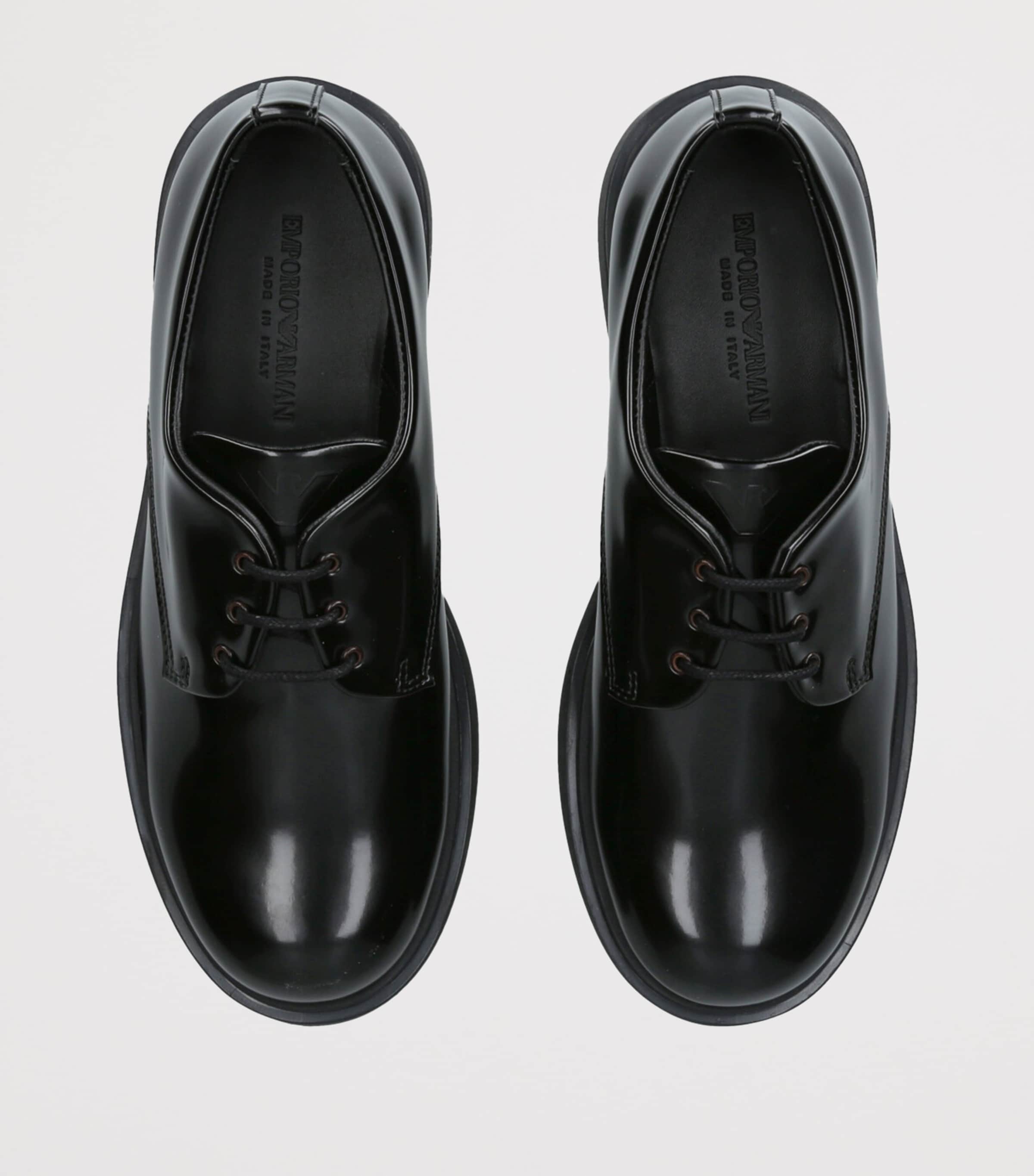 Leather Lace-Up Shoes BLACK Image 4