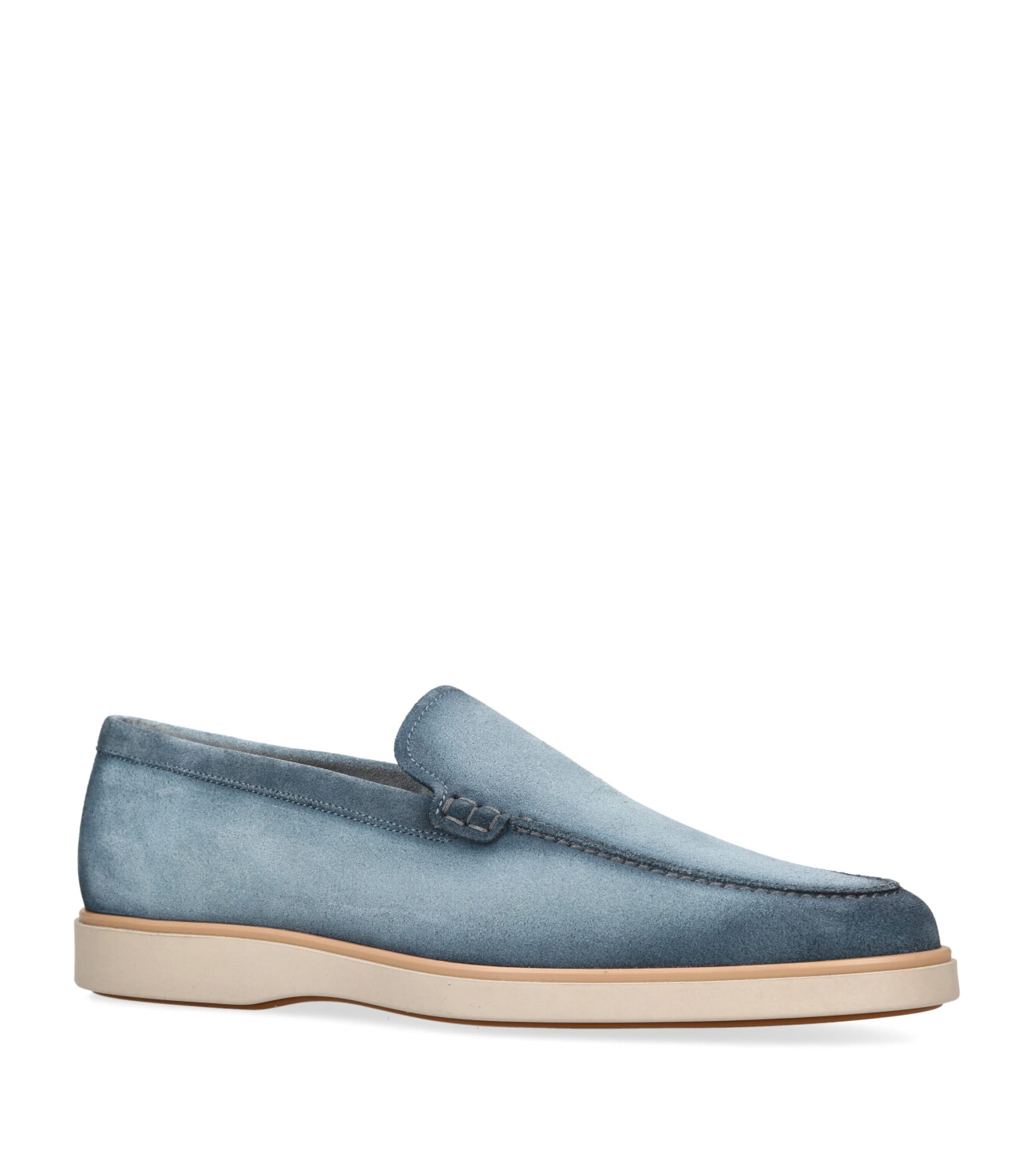 Magnanni Leather Paraiso Loafers Pale Blue Image 3