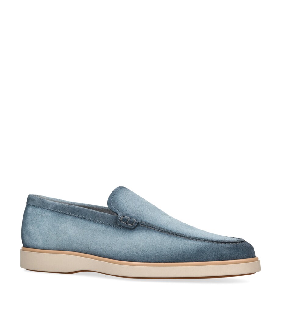 Magnanni Leather Paraiso Loafers Pale Blue Image 3