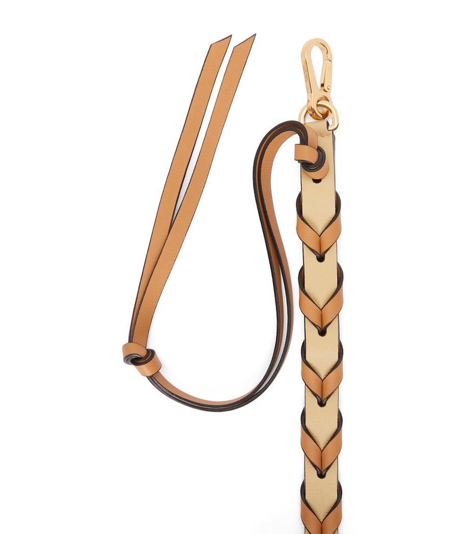 Leather Braided Strap DARK BUTTER/WARM DES Image 2