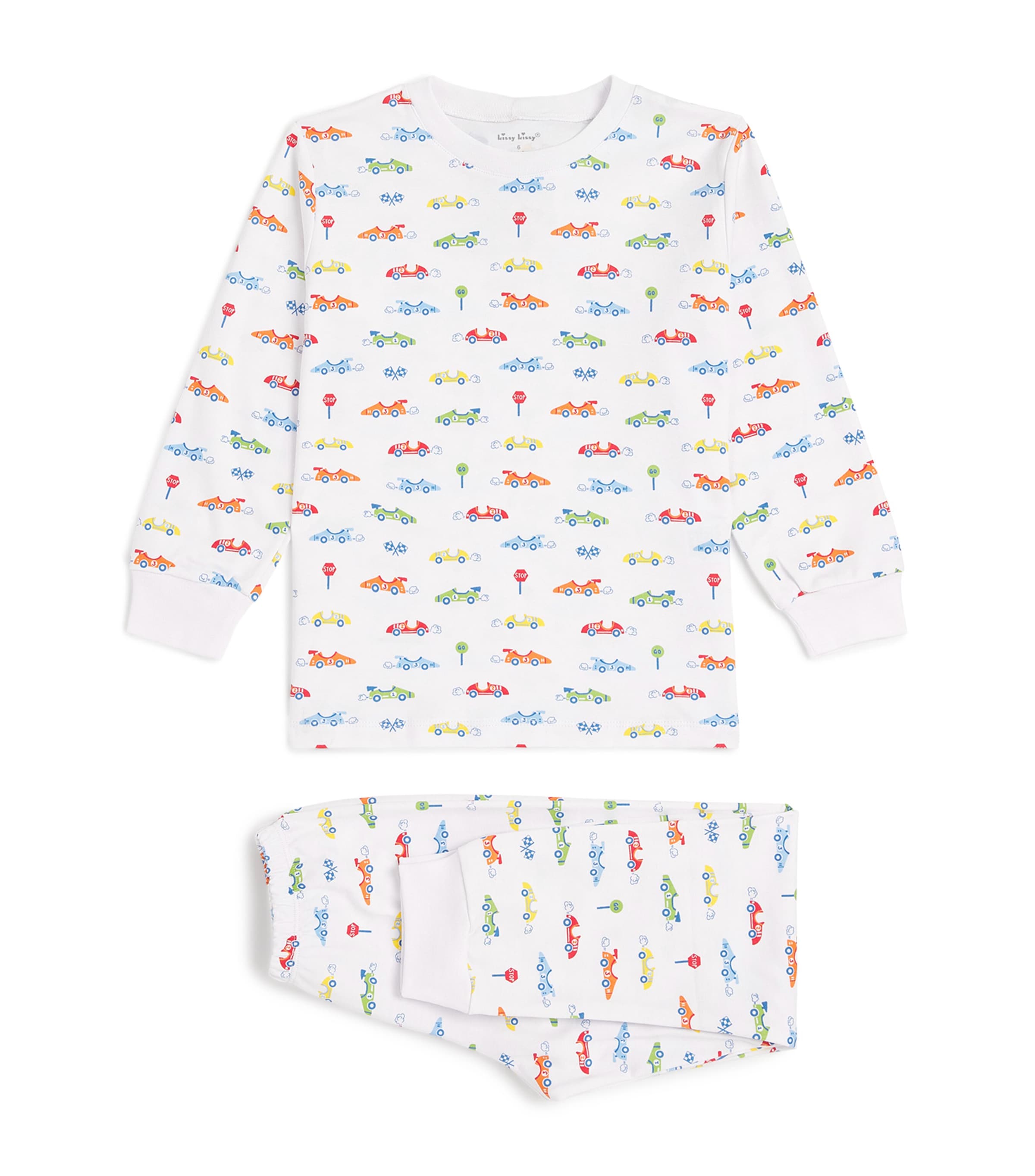 Pima Cotton Long-Sleeve Pyjamas (2-6 Years) K999SIZZLING SPEEDWY Image 1