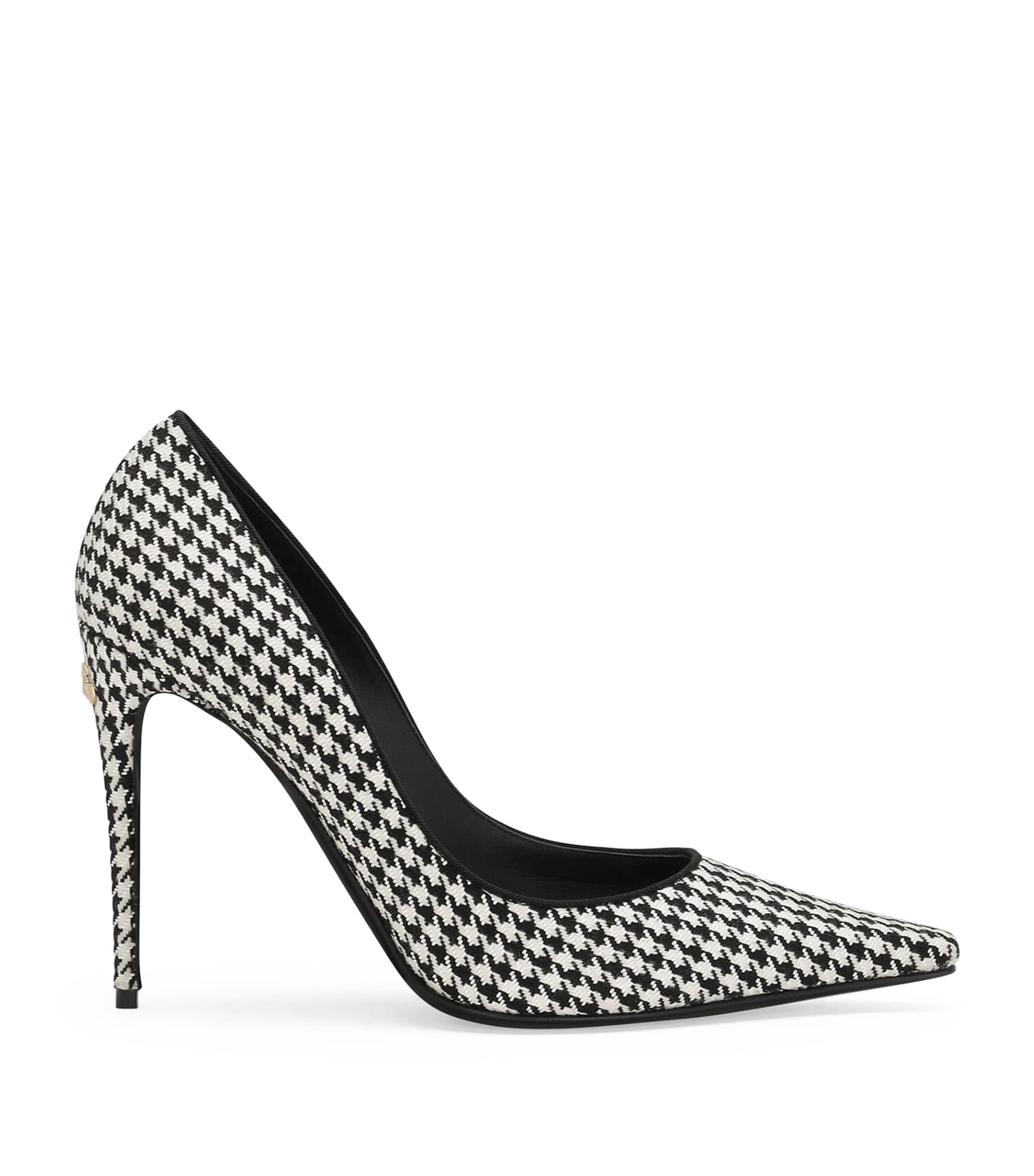 Dolce & Gabbana Houndstooth Pointed Toe Stiletto Heel Pumps