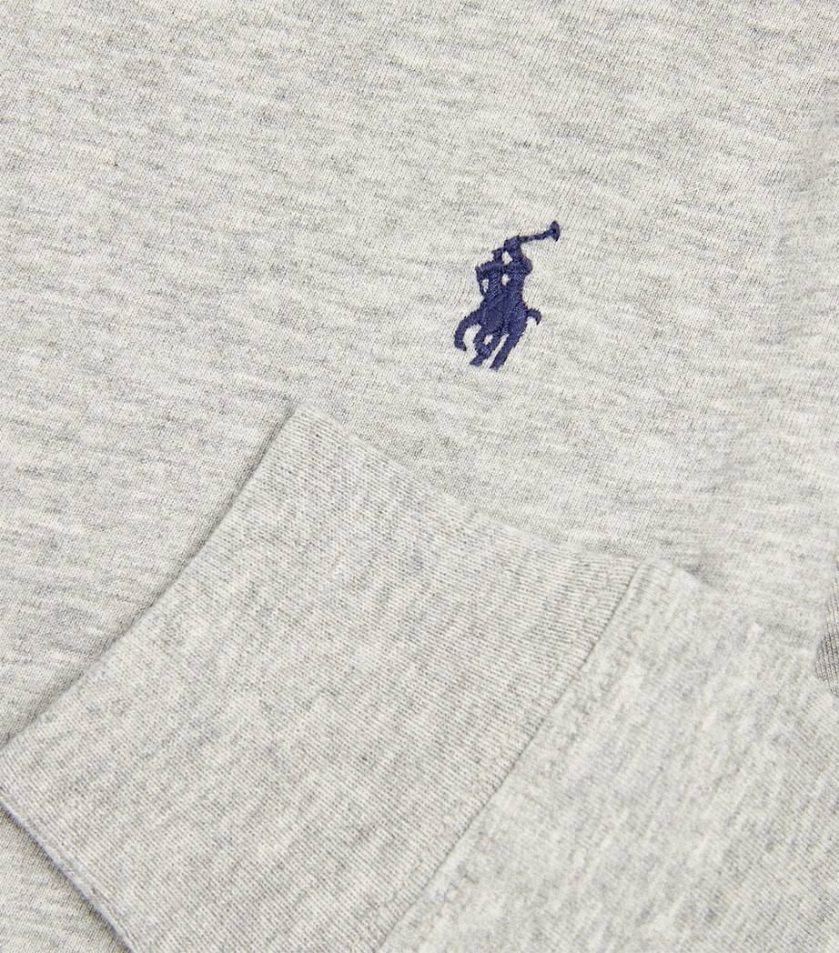 Ralph Lauren Kids Cotton Small Pony Long-Sleeve T-Shirt (6-14 Years) Grey Htr Image 4