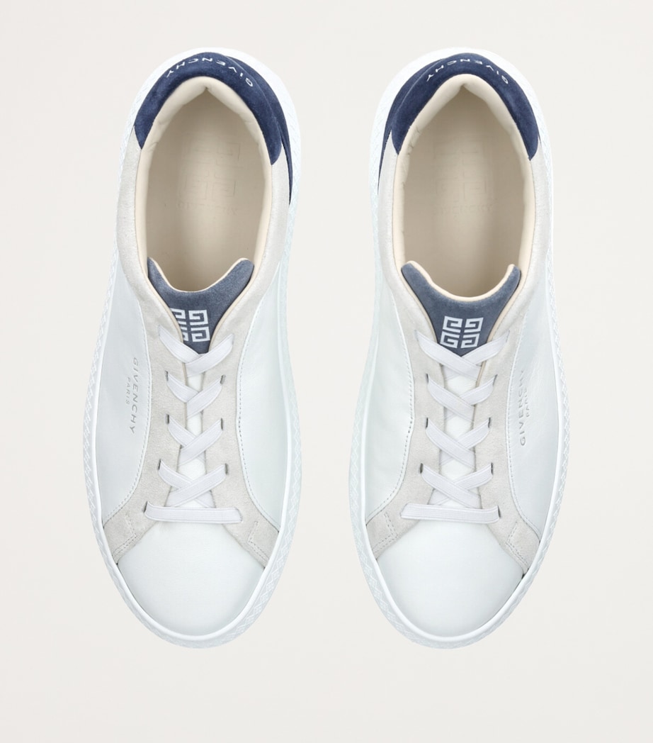Leather-Suede G Set Slip-On Sneakers WHITE/NAVY Image 4
