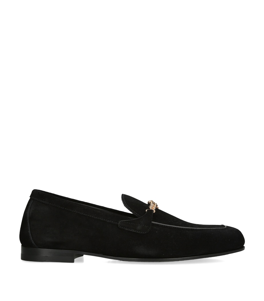 Suede Medusa Loafers BLACK Image 1