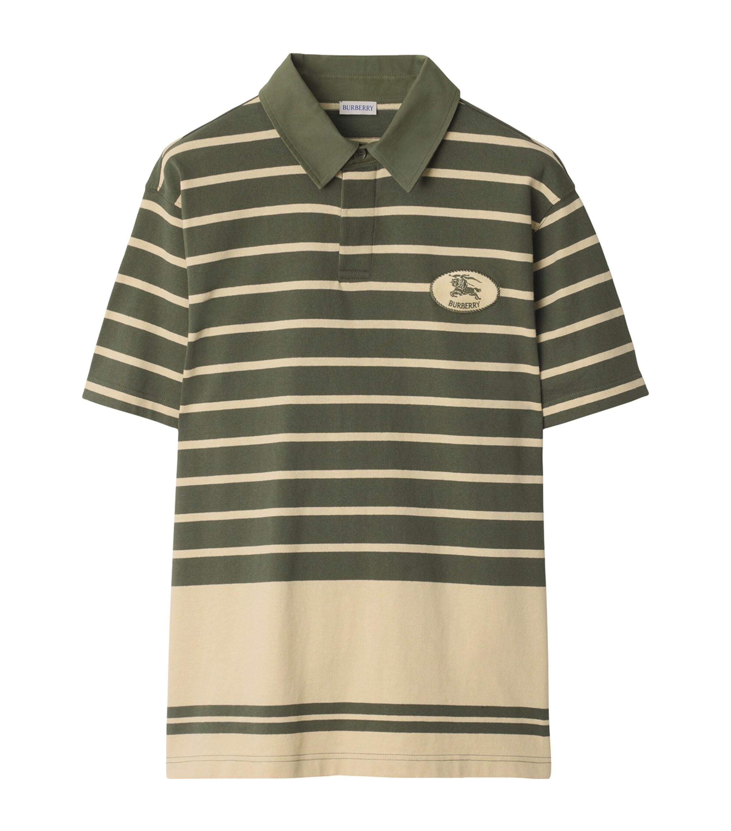 Cotton Shirt Burberry Polo Shirt Green GREEN BURBERRY LOGO
