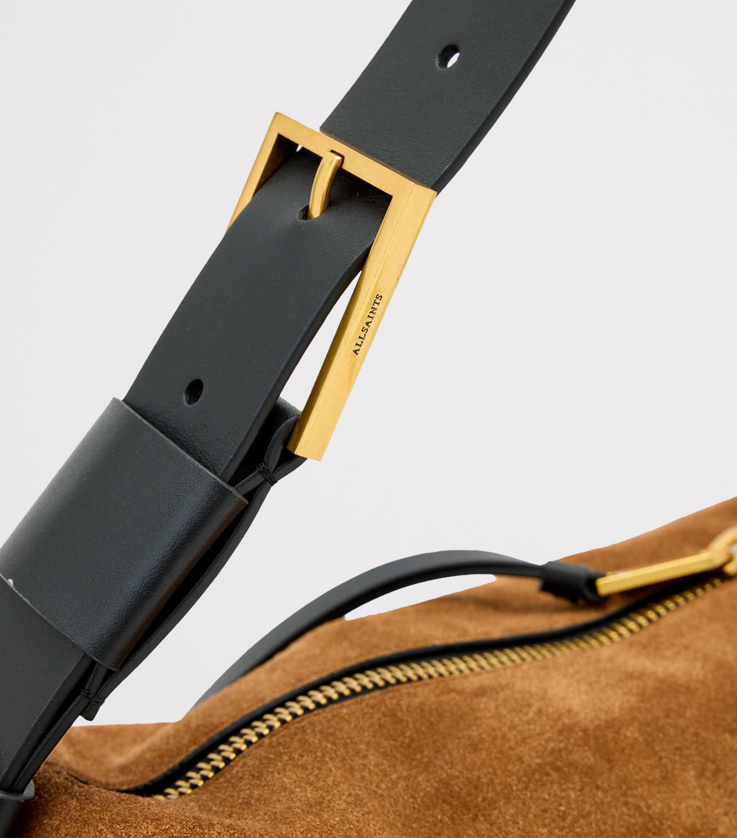 Suede Noemie Shoulder Bag TOBACCO BROWN Image 5